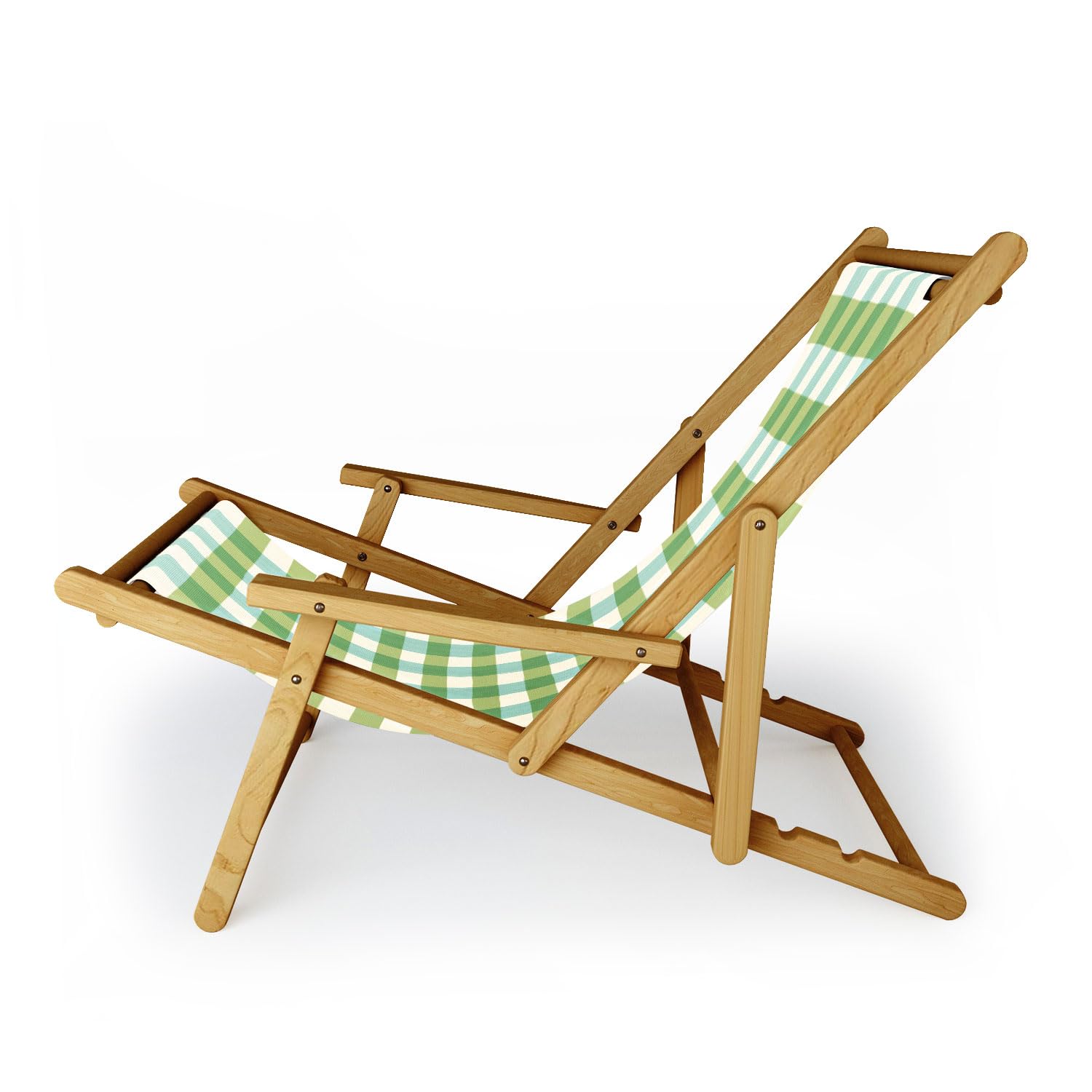 Deny Designs Outdoor Sling Chair - Lightweight Patio Lounge Chair with Breathable Fabric, Perfect for Poolside, Beach, Garden & Backyard Relaxation (Green, One Size)