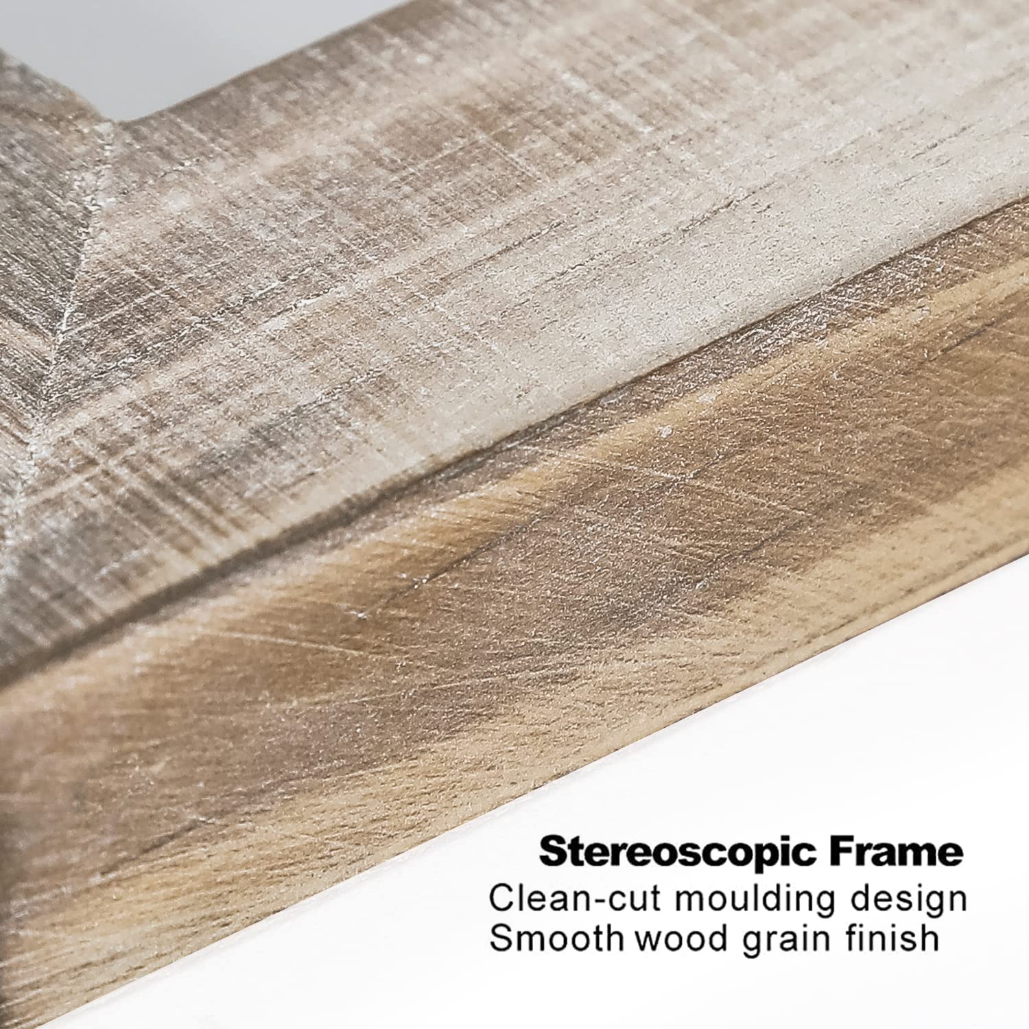 Adeco 6-Pack 5x7 Inch Handcrafted Distressed Wooden Picture Frames - Rustic Farmhouse Wall Decor for Photos, Wall Hanging & Tabletop Display - Set of 6 Natural Wood Frames for Home, Office & Wedding Decor