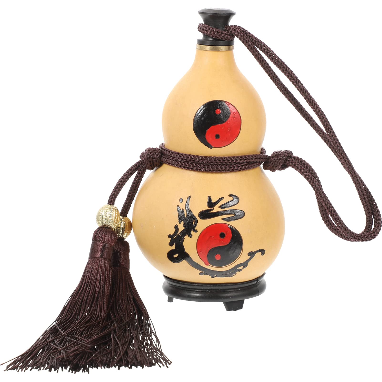 BESTonZON Natural Gourd Craft Decor Wine & Water Bottle with Sealed Lid - Perfect for Home Decor, Camping, and Outdoor Adventures