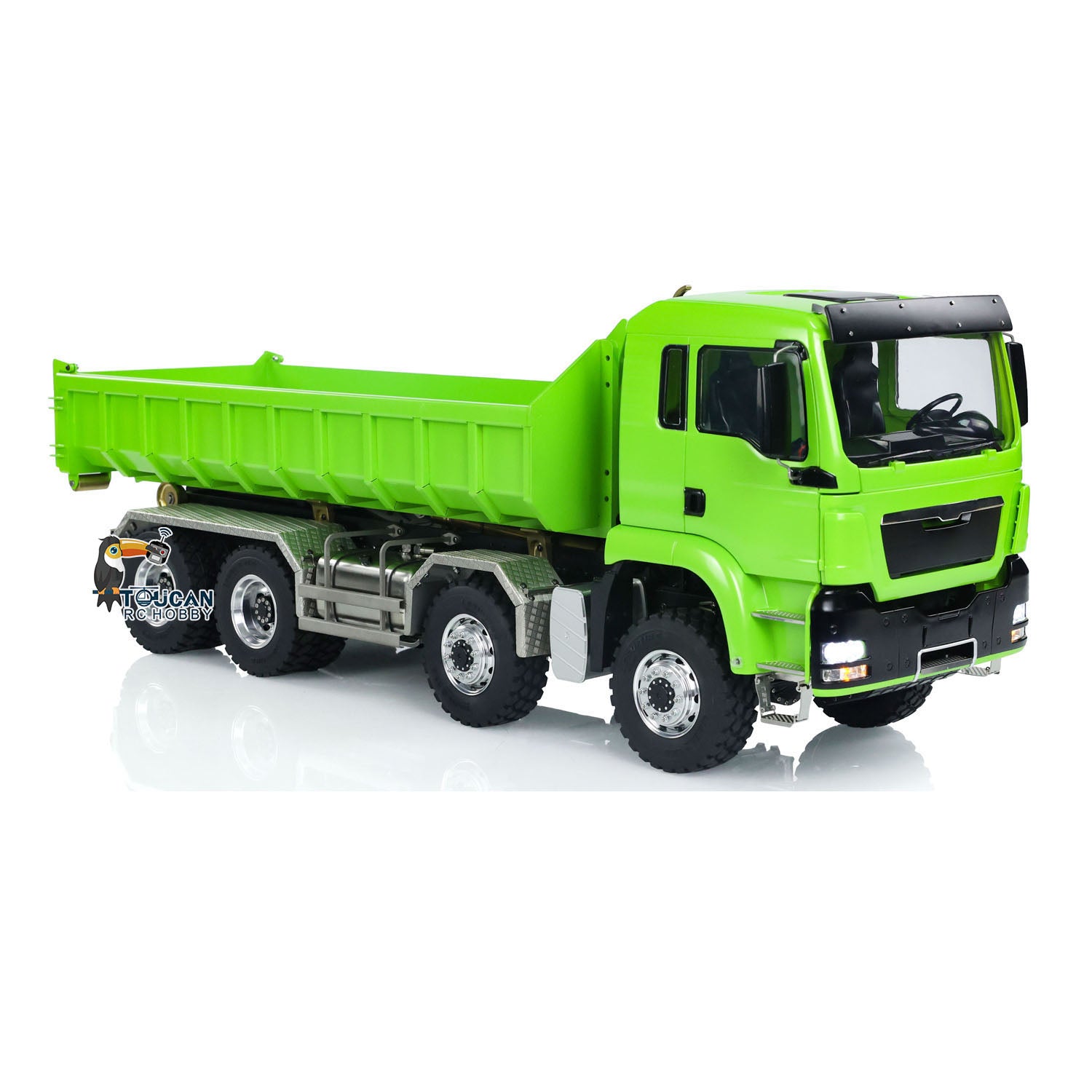 1/14 Scale LESU TGS RC Hydraulic Dump Truck - 8x8 Metal Chassis, Differential Lock, EDS Axles & 2-Speed Gearbox - Remote Control Construction Vehicle for Adults & Kids - Perfect for Construction Site Play, Off-Road Adventure & Collectors