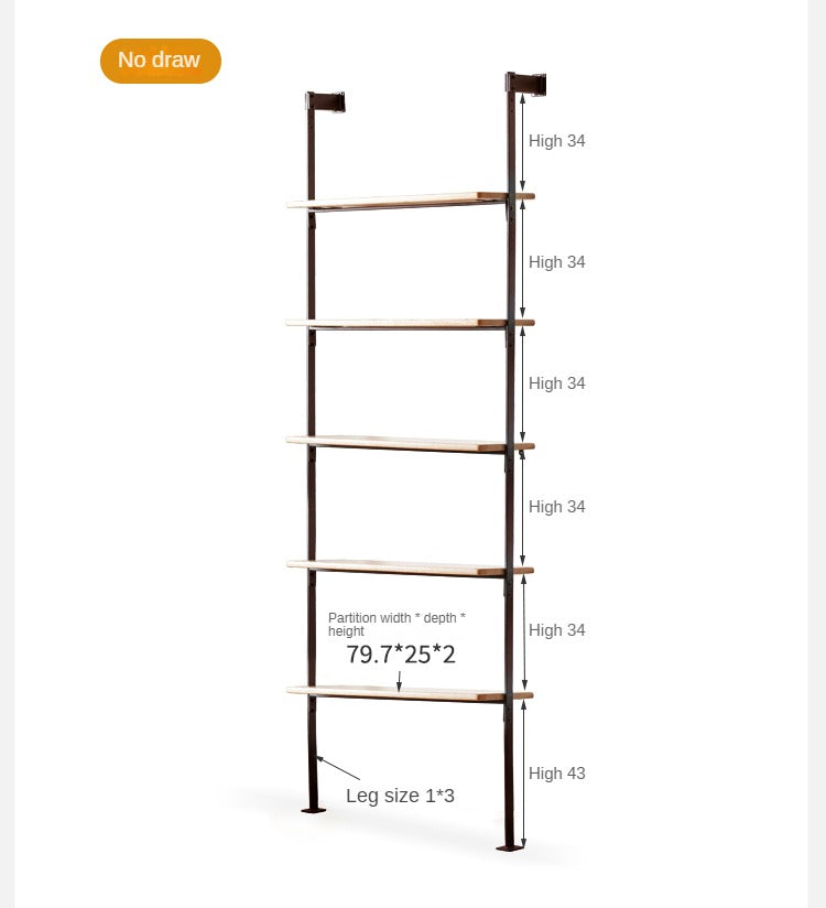 Solid Oak Wood Industrial Style Multi-Tier Storage Shelf - Perfect for Home Office, Garage & Living Room Organization