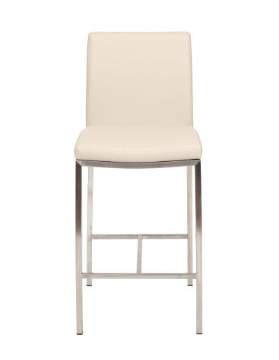 Adam Stool in Taupe - Modern Bar Stool with Adjustable Height for Kitchen Island, Breakfast Bar & Home Office - Comfortable Seating Solution for Small Spaces