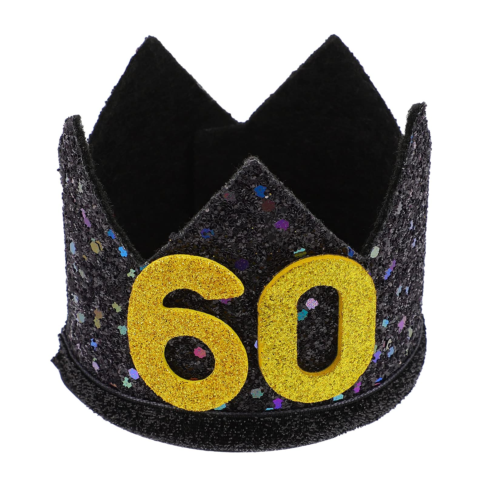 Bestoyard Glitter 60th Birthday Crown Hats for Women & Men - Gold & Silver Party Headbands - 60th Birthday Party Decorations, Photo Props & Celebration Accessories - Perfect for Milestone Birthdays, Retirement Parties & Anniversary Celebrations