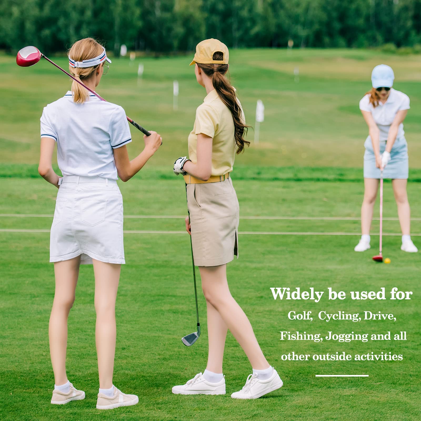 Mepase 4 Pairs Women's Golf Sheer Tights - UV Protection, Reinforced Toes, Non-Slip Stockings for Outdoor Sports & Active Wear - Perfect for Golf, Running, Yoga & Daily Comfort