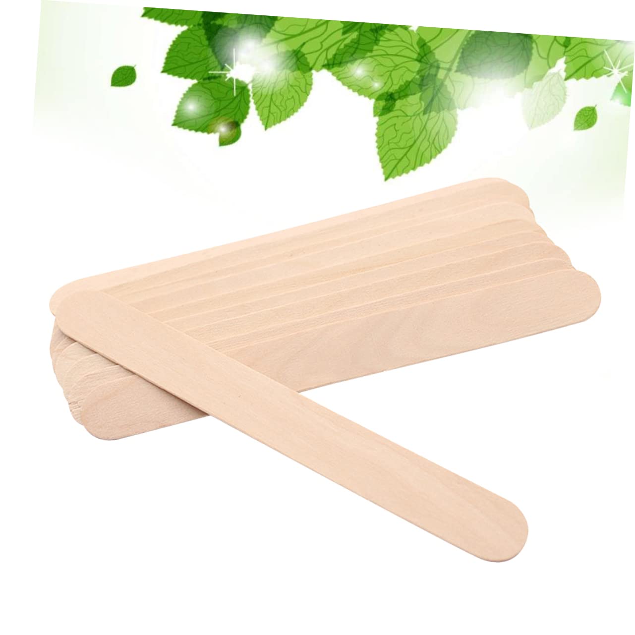 100pcs Wooden Facial Hair Removal Tool Set - Natural Dermaplaning Scraper, Exfoliating Beauty Care Stick for Smooth Skin - Perfect for Eyebrow Shaping & At-Home Spa Treatments