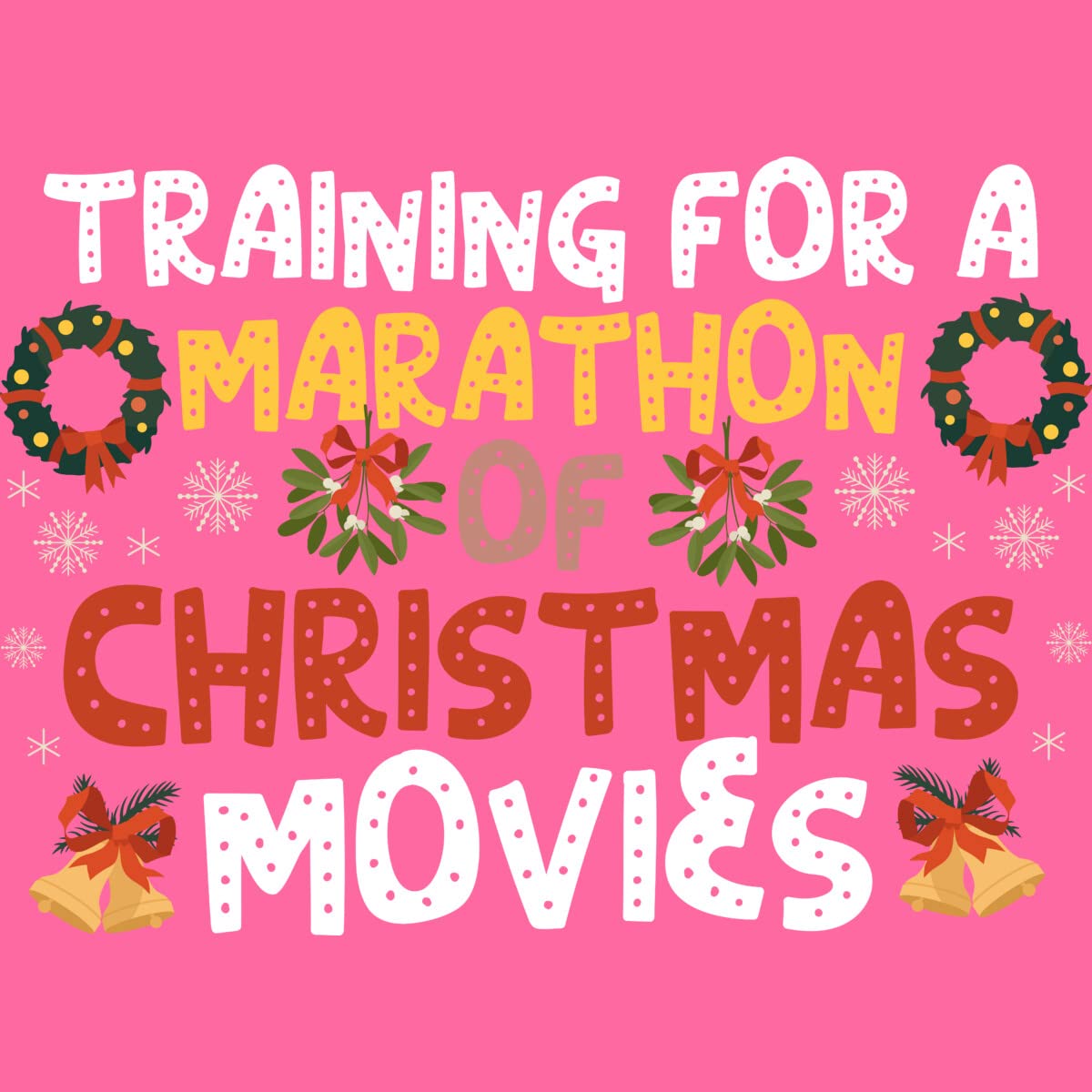 Design By Humans Women's Marathon Training & Christmas Movie Racerback Tank Top - Gym Workout & Holiday Lounge Wear