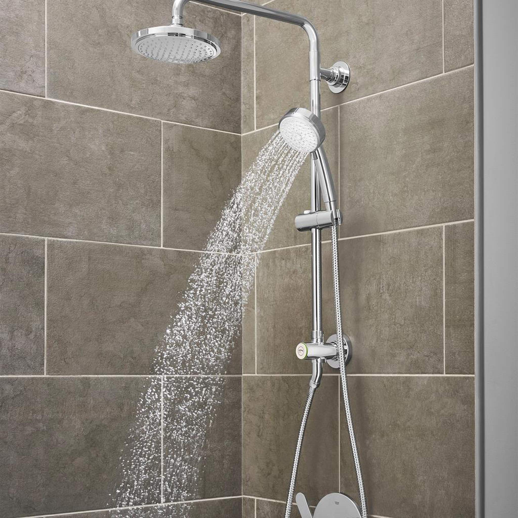 High Pressure Shower System 1.75 GPM - Water Saving Rainfall Shower Head with Handheld Spray - Perfect for Bathroom Renovation & Spa-Like Shower Experience