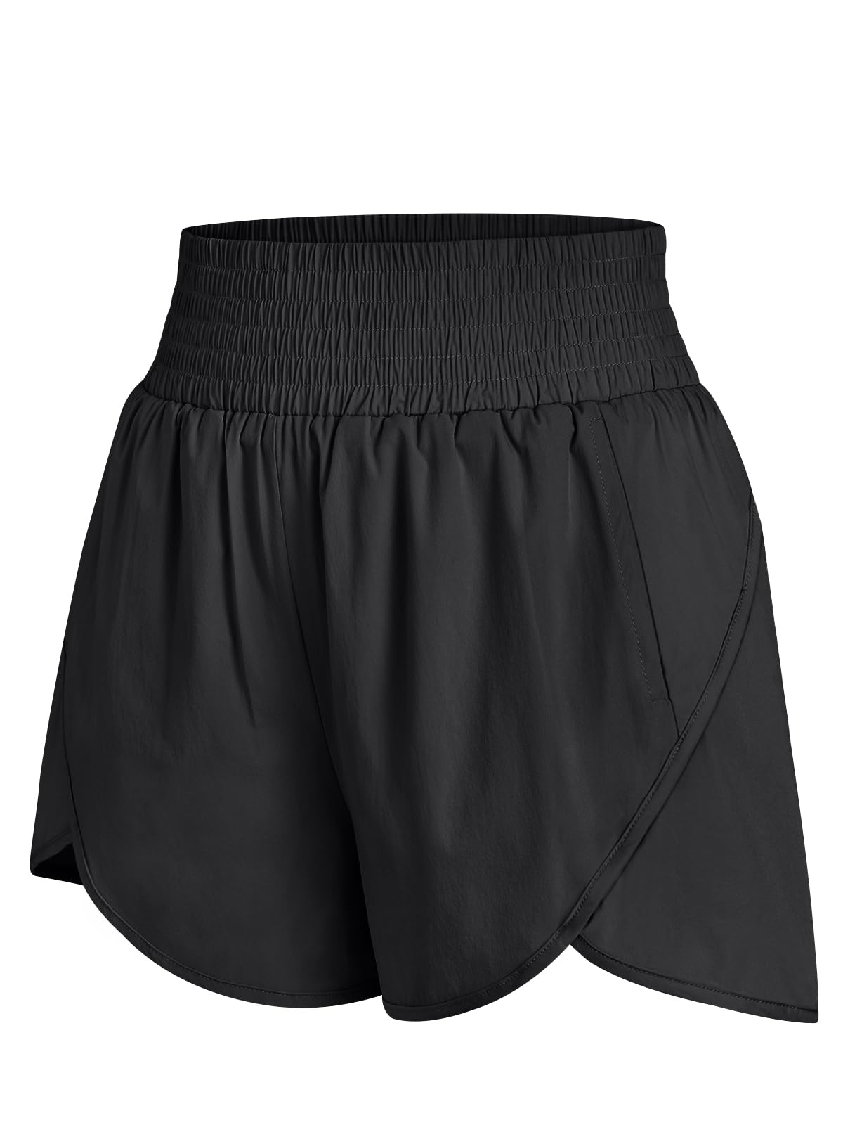 AUTOMET Women's High Waisted Athletic Shorts - Running, Gym Workout & Casual Sports Shorts with Pockets | Comfortable & Breathable for Yoga, Jogging & Outdoor Activities (2025)