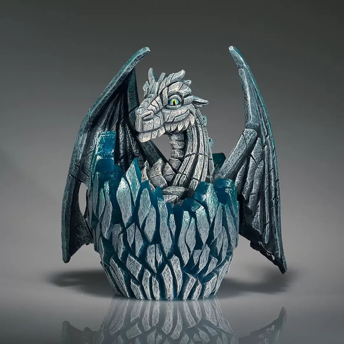 White Dragon Egg Sculpture - Handcrafted Edge Art for Home Decor, Office Display & Fantasy Collectibles