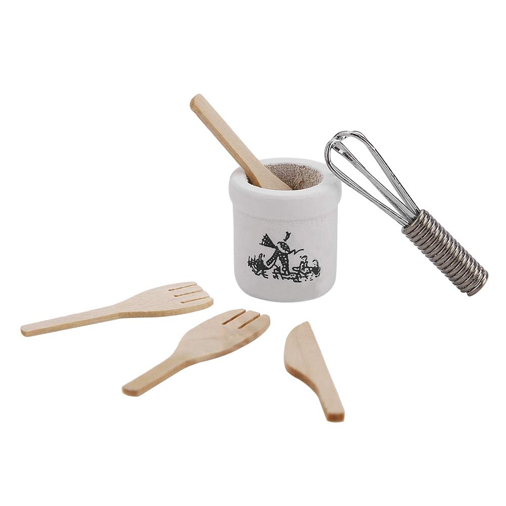 1:12 Scale Miniature Wooden Fork - Dollhouse Kitchen Accessories for DIY Dollhouse Decor, Girls & Teens - Perfect for Dollhouse Miniatures, Role Play & Collectibles