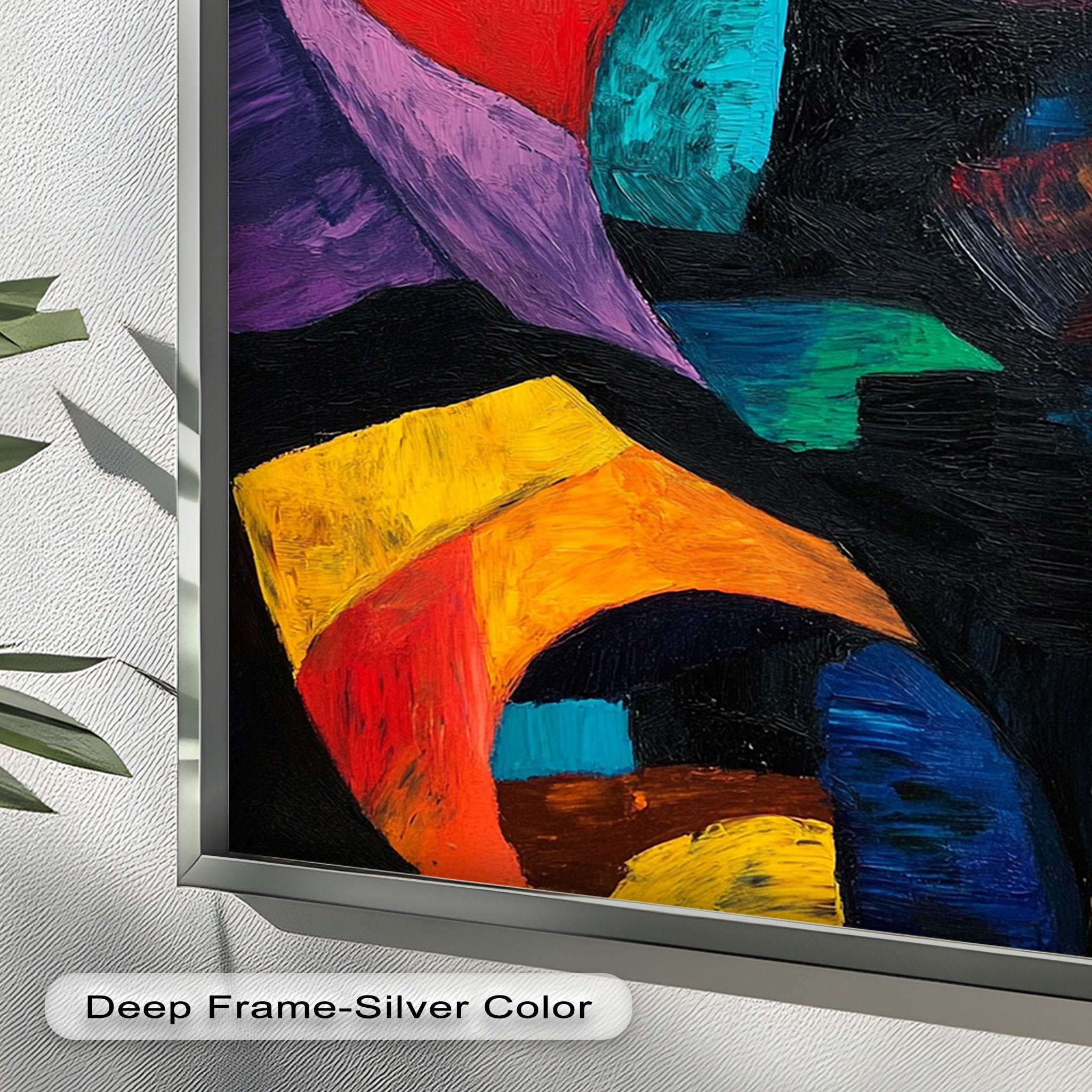 Abstract Eye Expression Fauvism Oil Painting - Modern Wall Art for Living Room, Bedroom & Office Decor