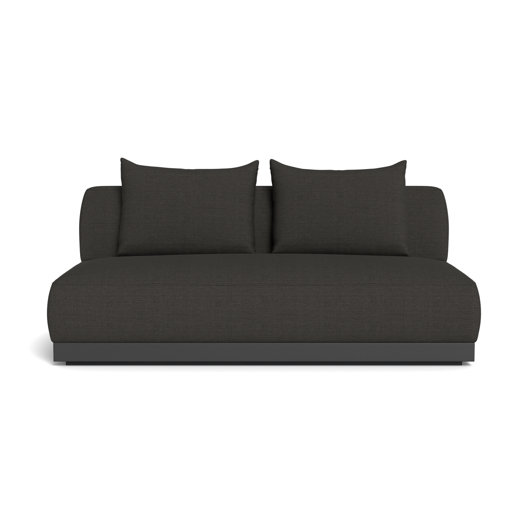 Amalfi 2-Seat Armless Sofa - Modern Loveseat for Small Spaces, Living Room, Apartment & Office - Soft Fabric Upholstery, Comfortable Seating for Relaxing & Socializing