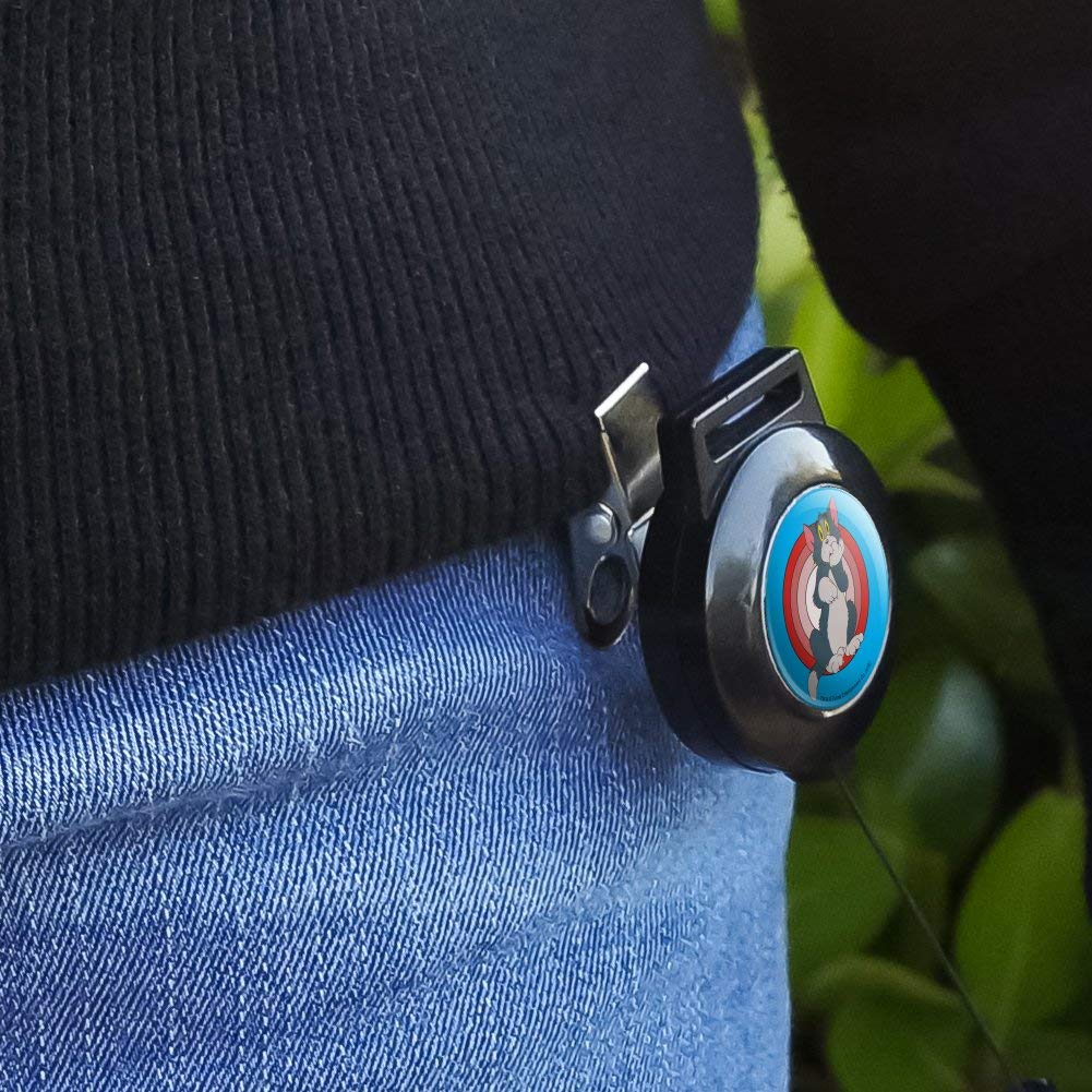 Tom and Jerry Retractable Badge Reel with ID Card Holder - Fun Cartoon Character Lanyard for Work, School, Conventions & Events
