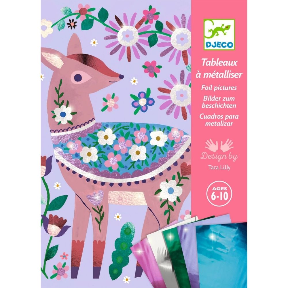 Buy Djeco Foil Art Pretty Wood - Creative DIY Foil Art Kit for Kids & Adults - Perfect for Home Decor, Gifts & Craft Projects