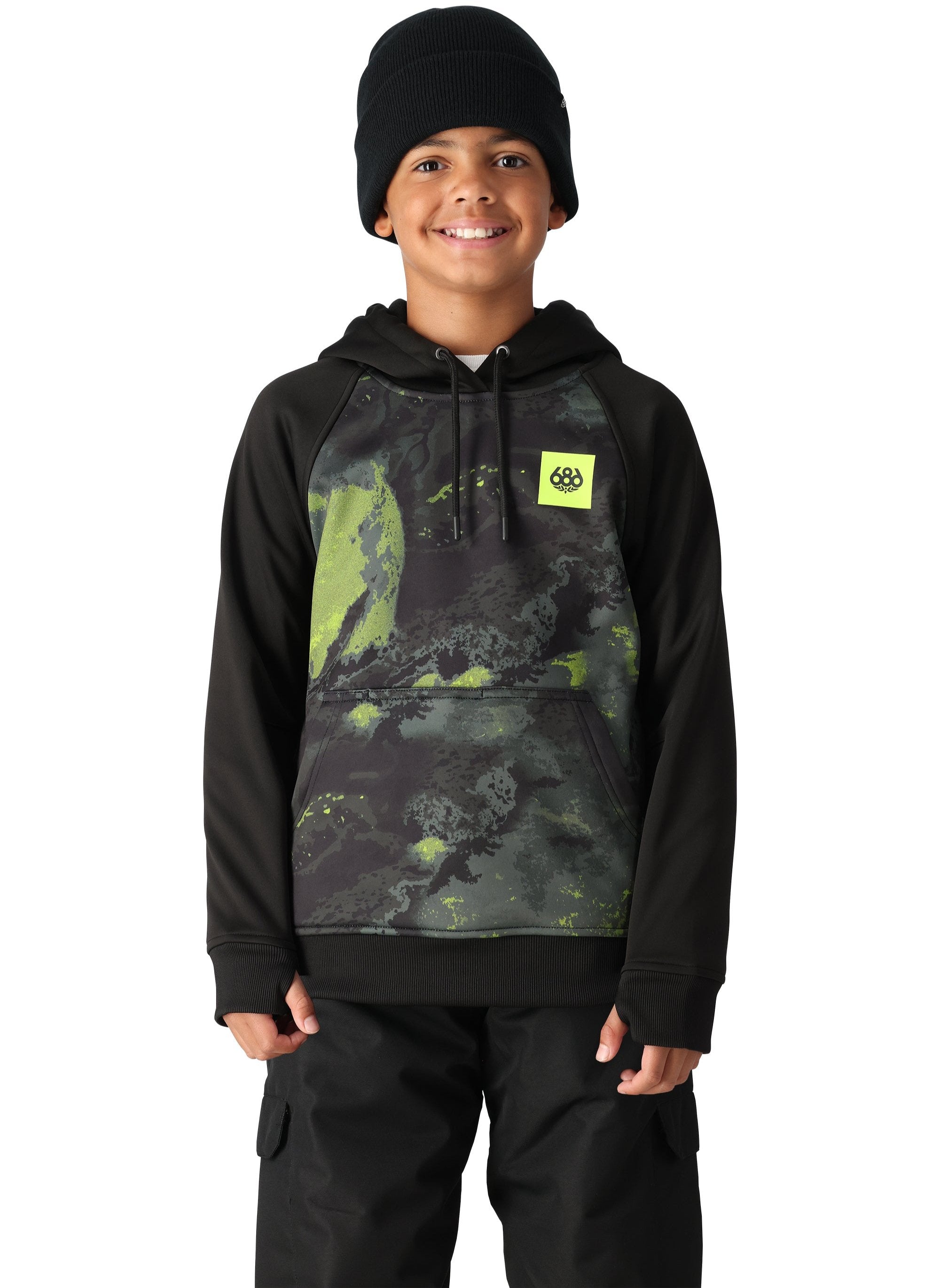 686 Boys' Bonded Fleece Pullover Hoody - Warm Winter Jacket for Kids 2025 - Perfect for Outdoor Play, School & Cold Weather Activities