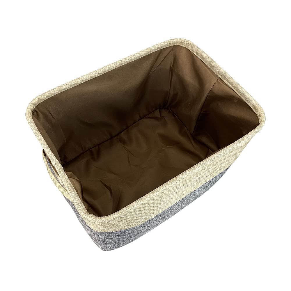 Foldable Storage Basket with Cute Labrador Design - Collapsible Fabric Pet Toy Organizer Bin with Handles for Home, Closet & Shelf - Grey & White - Perfect for Pet Supplies, Kids' Room & Bedroom Organization