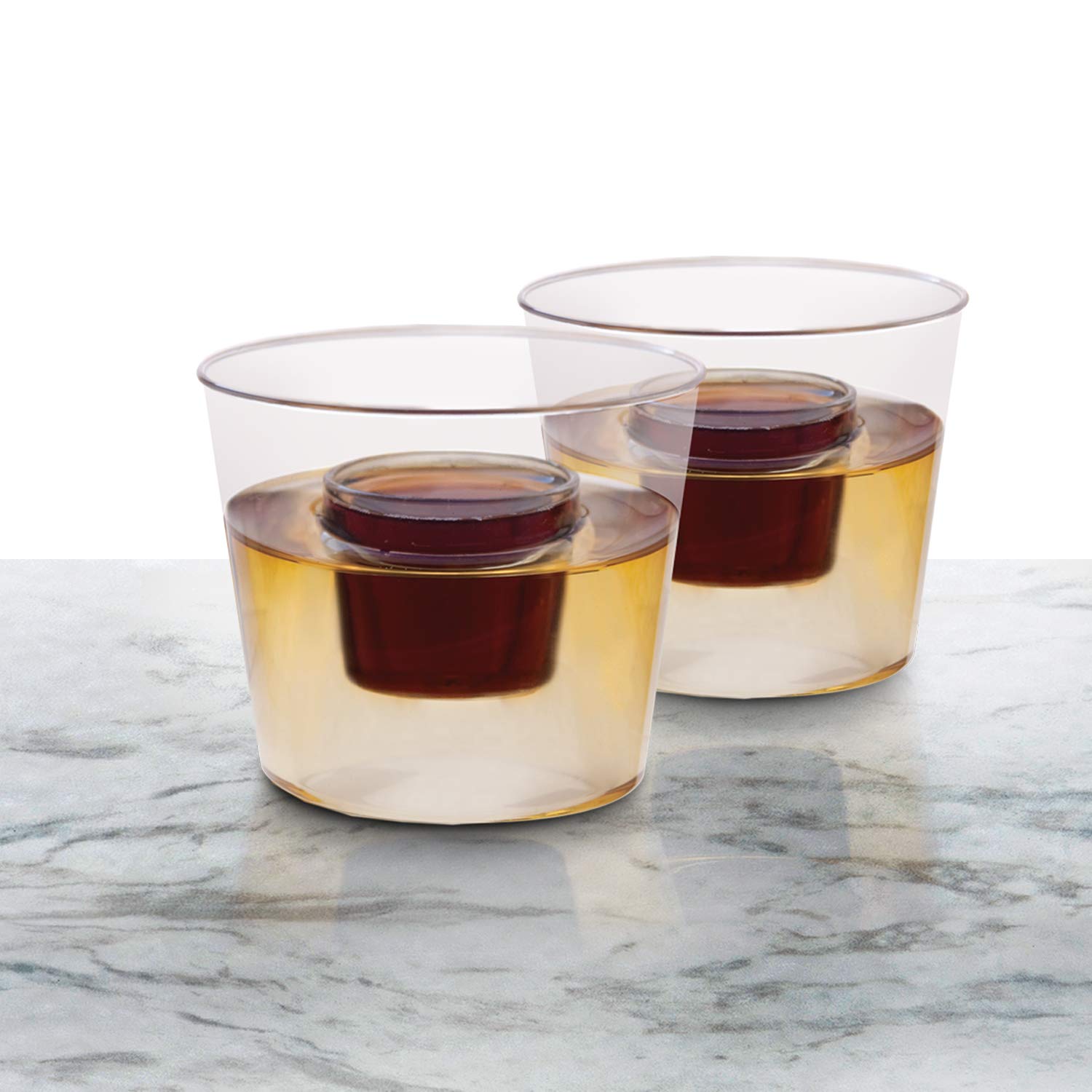 Party Essentials 4 oz Hard Plastic Bomber Cups & Jager Bomb Shot Glasses - 288 Count Clear Barware for Cocktails, Beer, and Shots - Perfect for Bars, Clubs, and Home Parties