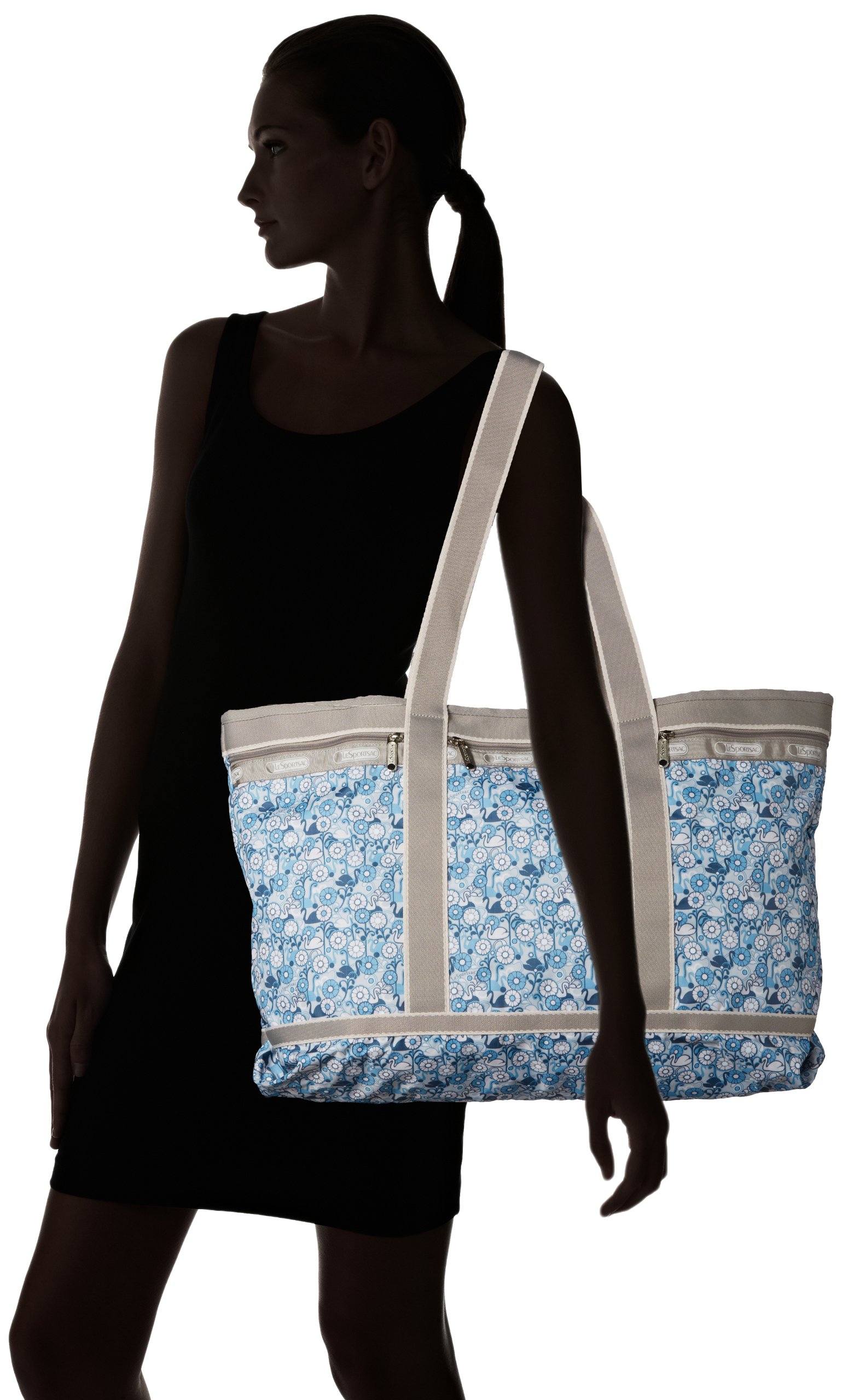 LeSportsac Lightweight Travel Tote Bag for Women - Waterproof Nylon Carryall with Multiple Pockets - Perfect for Gym, Work, Weekend Getaways & Airplane Travel