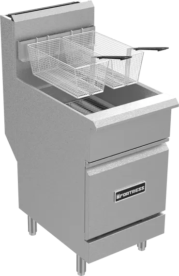Fortress NRE #001405 75lb LP Gas Fryer with 2 Baskets - Commercial Deep Fryer for Restaurants, Food Trucks & Outdoor Cooking
