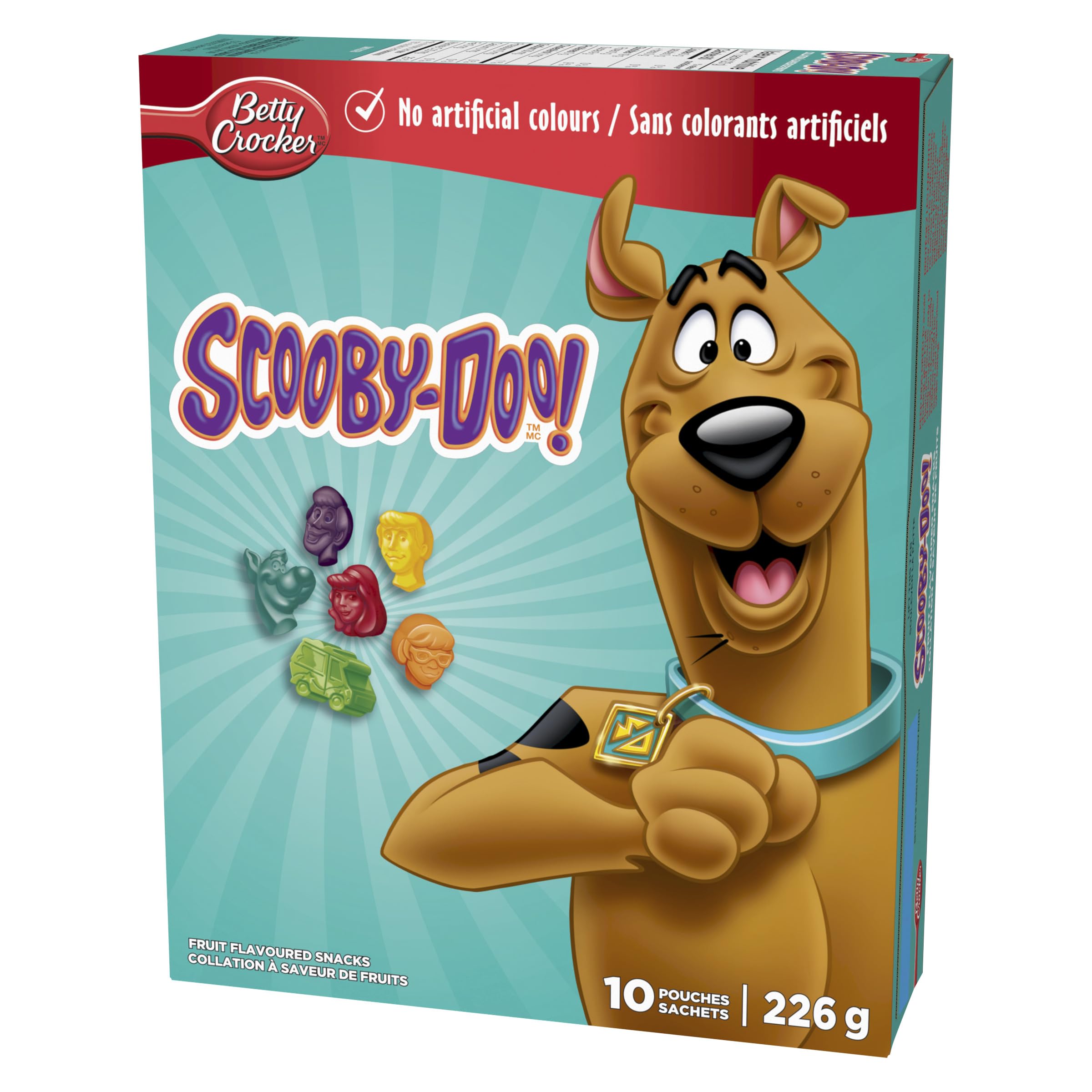 Betty Crocker Scooby-Doo Fruit Flavored Snacks - 10 Pack of Fun Fruit Snacks for Kids | Perfect for Lunchboxes, School Snacks & Birthday Party Treats