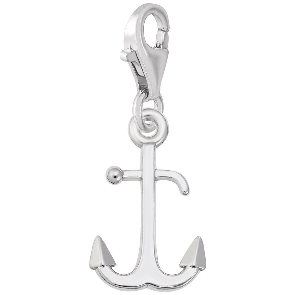 Anchor Charm with Lobster Claw Clasp - Silver Jewelry Findings for DIY Bracelets & Necklaces - Perfect for Nautical Themed Jewelry Making and Gifts