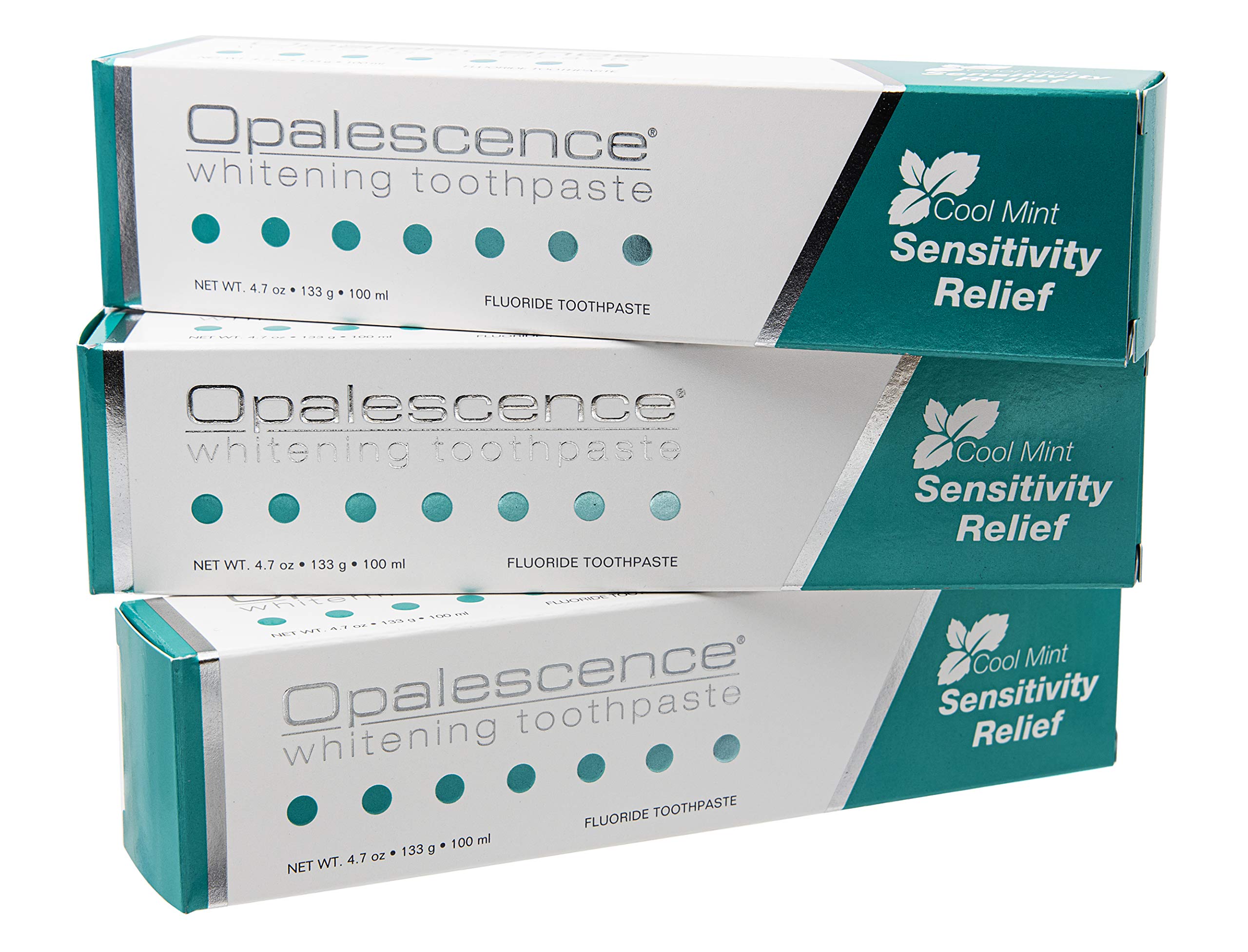 Opalescence Whitening Toothpaste for Sensitive Teeth - Mint Flavor, Gluten Free, Teeth Whitening & Sensitivity Relief - 3 Pack for Daily Oral Care & Fresh Breath at Home or Travel