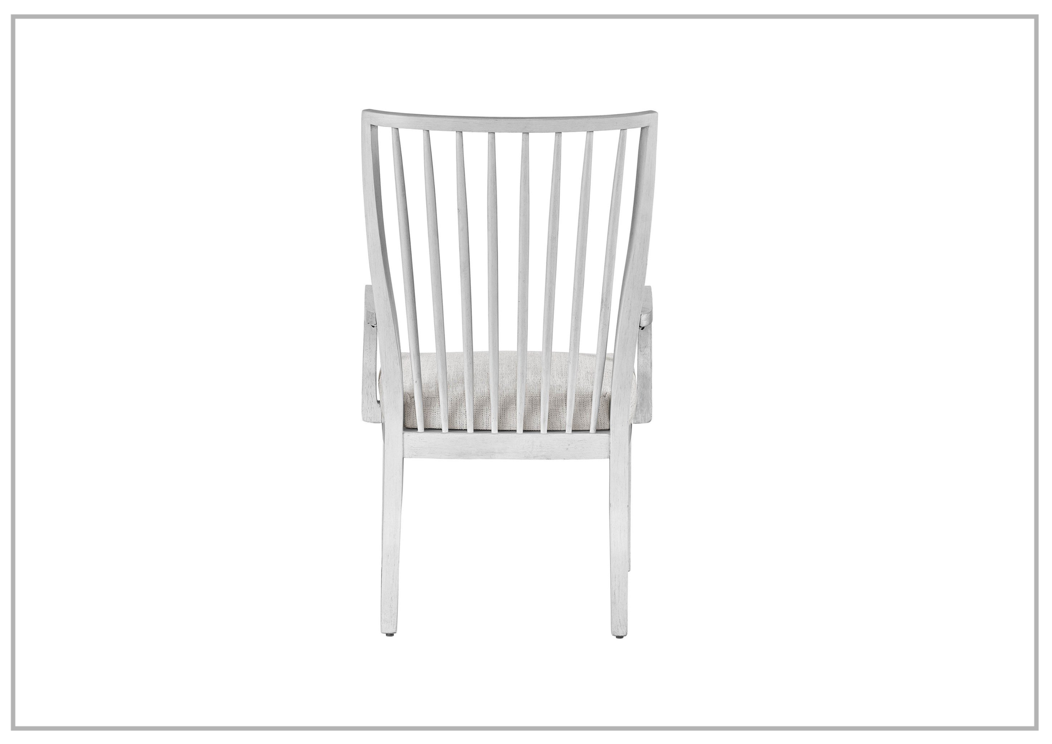 Modern Farmhouse Wooden Arm Chair - White Universal Furniture for Dining Room, Kitchen, or Living Room - Bowen Style Comfortable Seating