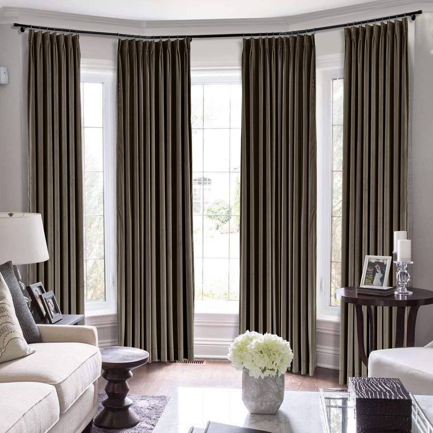 Prim Luxury Velvet Blackout Curtains for Bedroom - 100% Room Darkening, Thermal Insulated Pinch Pleat Drapes (72x102 Inch, 1 Panel) - Perfect for Home Theater, Nursery & Light-Sensitive Sleepers