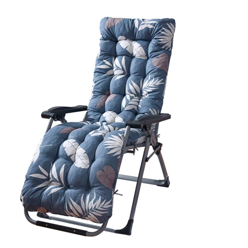 67 Inch Outdoor Lounge Chair Cushion - Waterproof Floral Print Patio Cushion with Non-Slip Back & Ties - High Back Support for Garden, Poolside, Deck, and Balcony Relaxation
