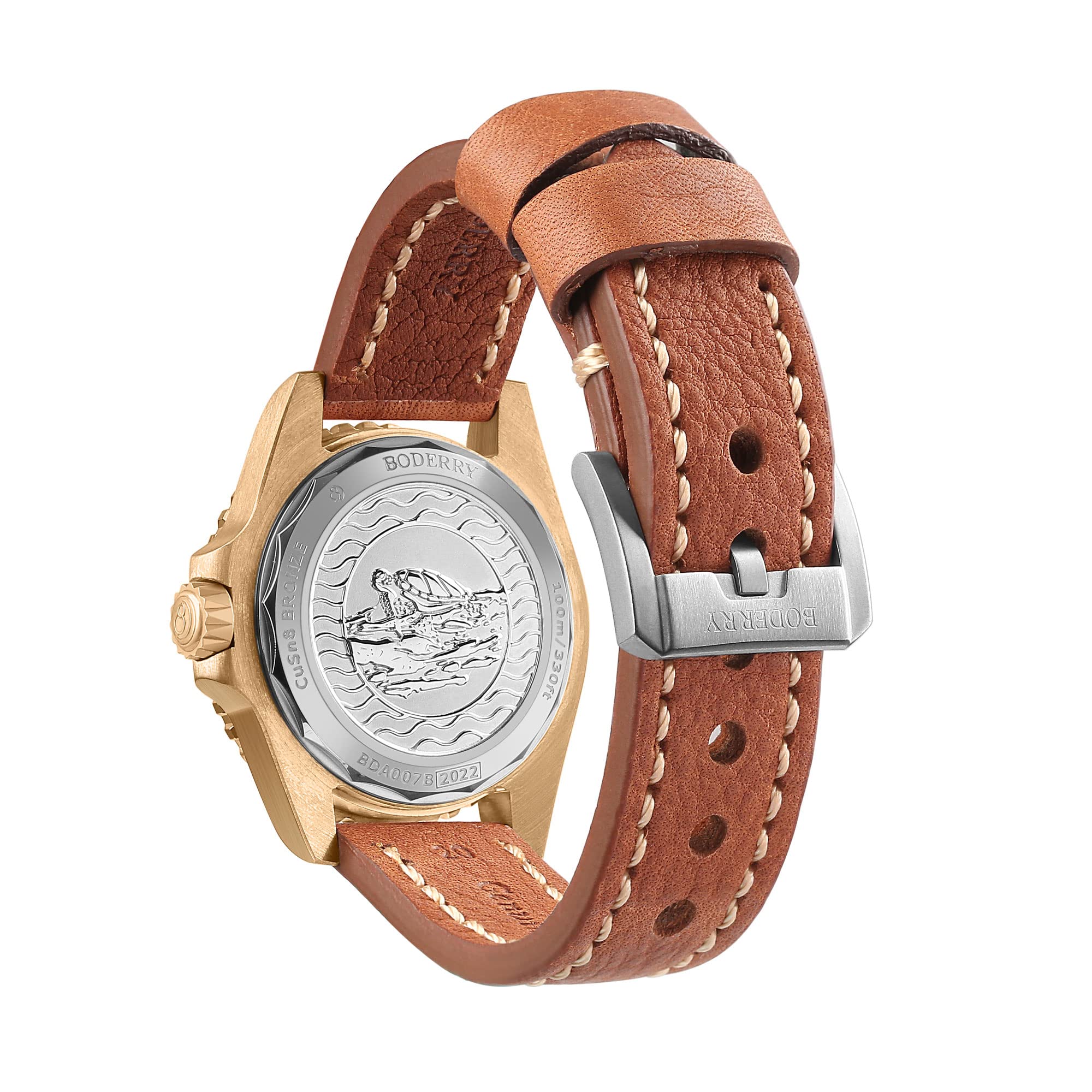 Premium Japanese Automatic Dive Watch for Men - Bronze Case, Sapphire Crystal, 100M Waterproof, Rotating Bezel & Screw Down Crown | Perfect for Scuba Diving, Swimming & Outdoor Adventures