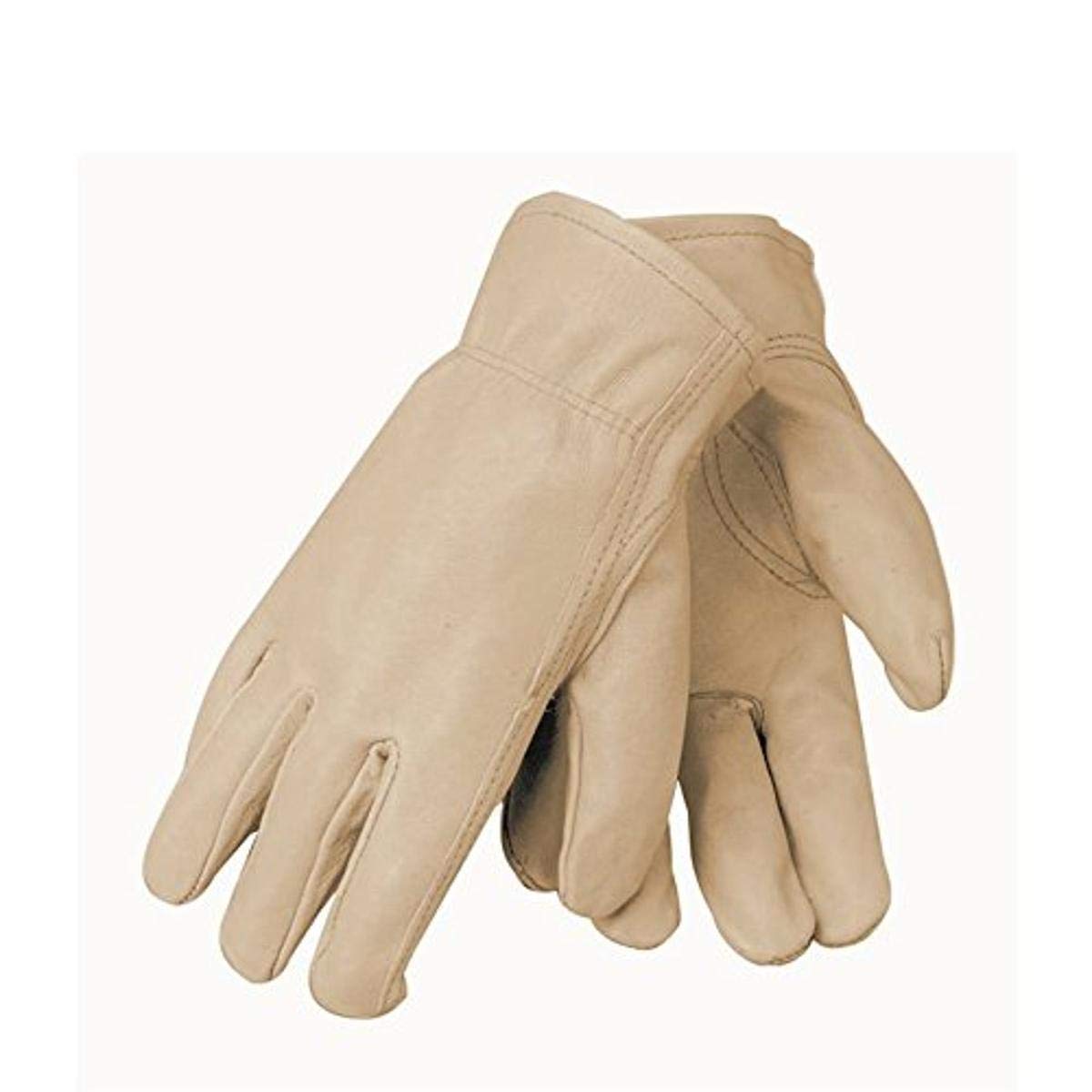 Bon Tool Pig Skin Leather Gloves - Large Size, Durable Work Gloves for Construction, Gardening & DIY Projects | Heavy Duty Protection for Hands