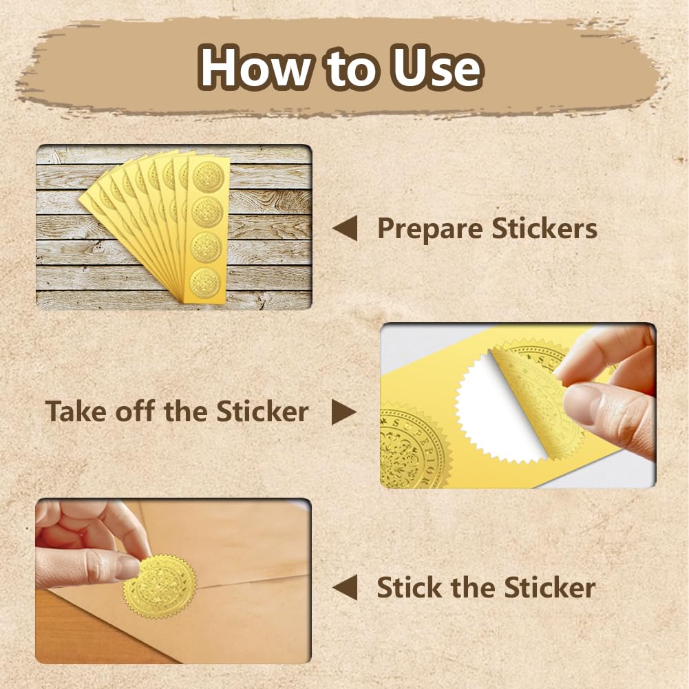 Premium Gold Foil Stickers - 2 Inch Embossed Confidential Seals (100Pcs) - Self-Adhesive Security Labels for Secret Documents, Envelopes & Packages - Perfect for Office Use, Legal Files & Diplomatic Correspondence