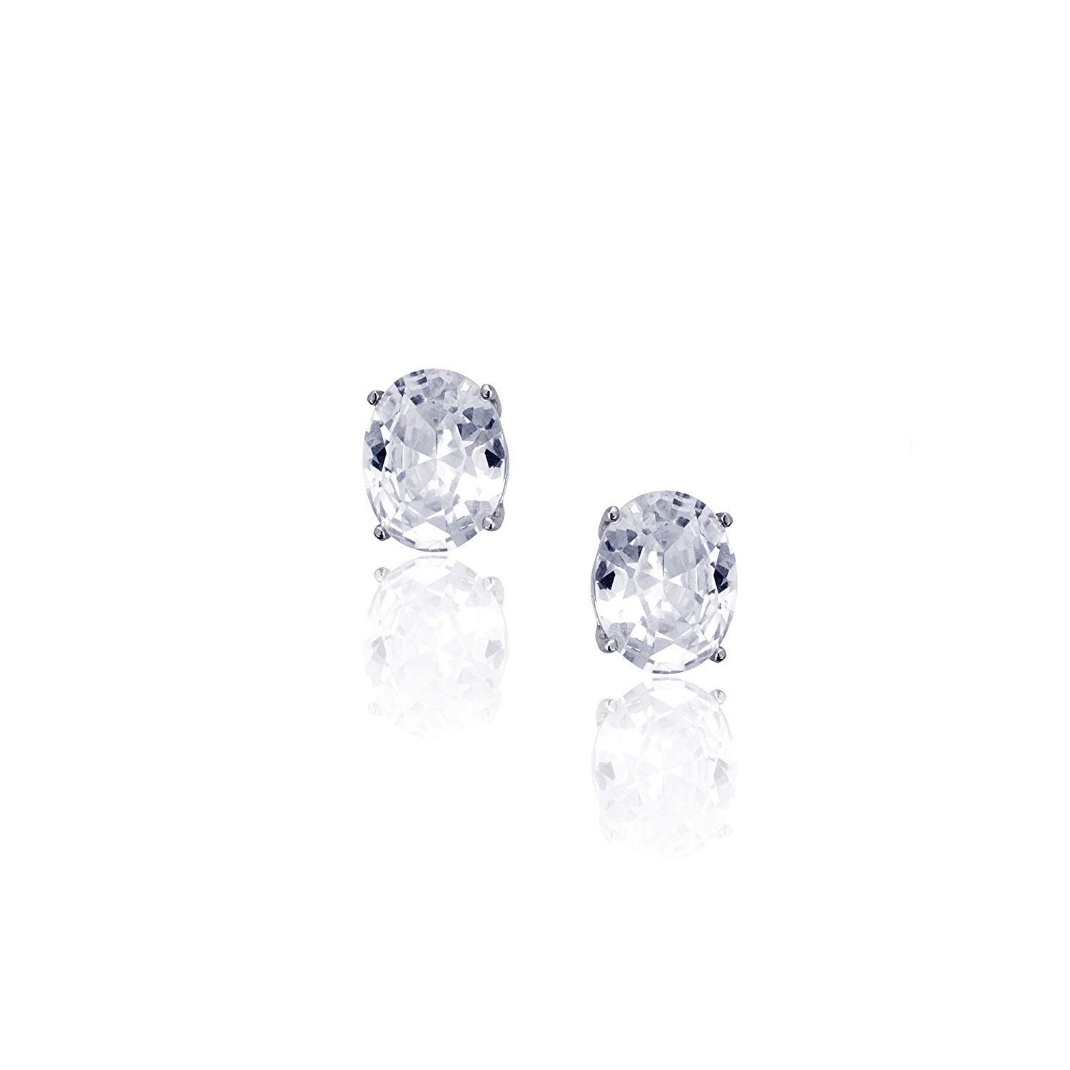 AAA Quality Sterling Silver 4x6mm Oval Earrings for Women – Perfect for Weddings, Parties & Everyday Wear
