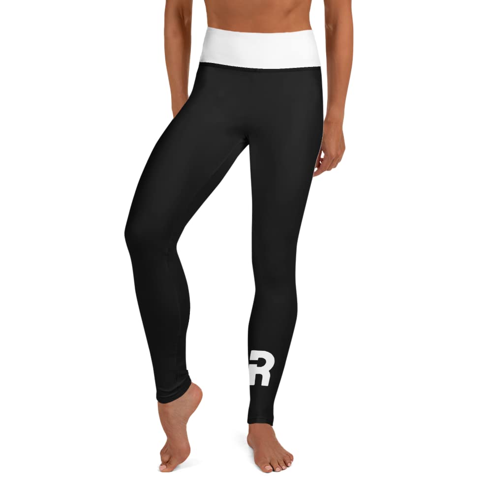 Women's High Waisted Workout Leggings - Gym Yoga Running Sports Pants - Breathable Stretchy Black & White - Perfect for Fitness, Lounge & Everyday Wear