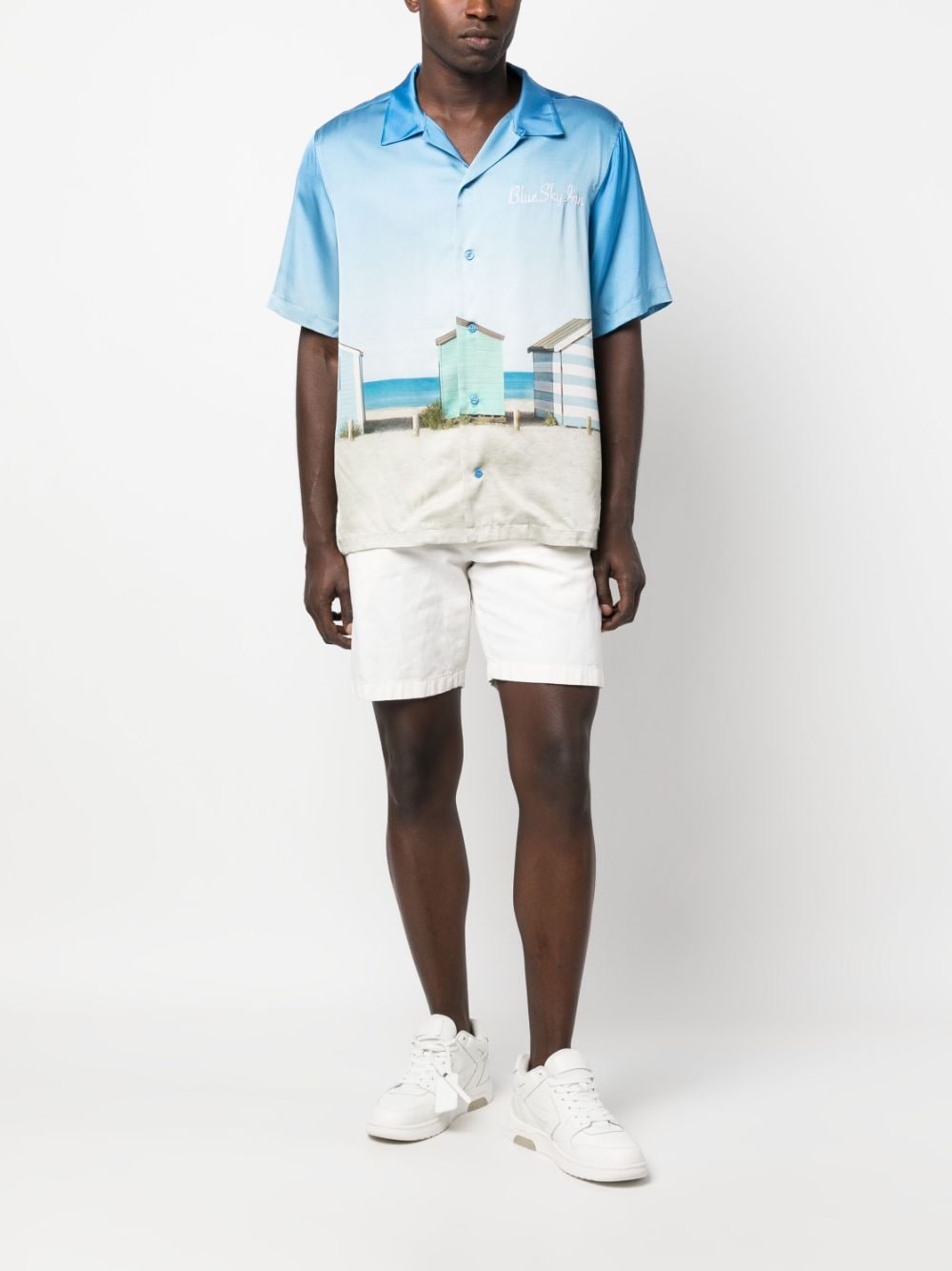 BLUE SKY INN Clear Blue Shirts for Men - Casual Comfort Wear for Everyday Outings & Travel