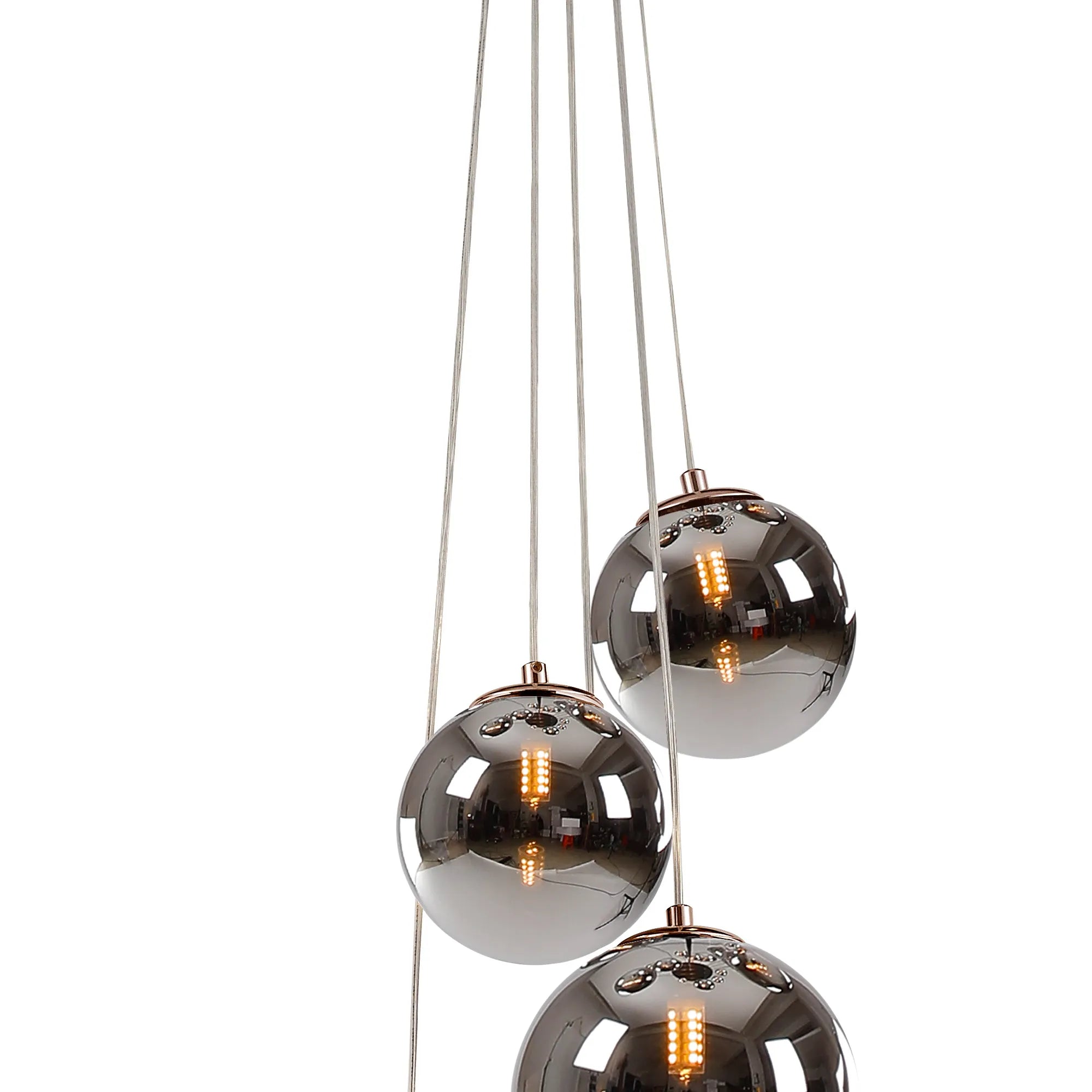 Modern Austin 5-Light Cluster Pendant with G9 Base - Elegant Ceiling Lighting for Dining Room, Kitchen Island, or Entryway