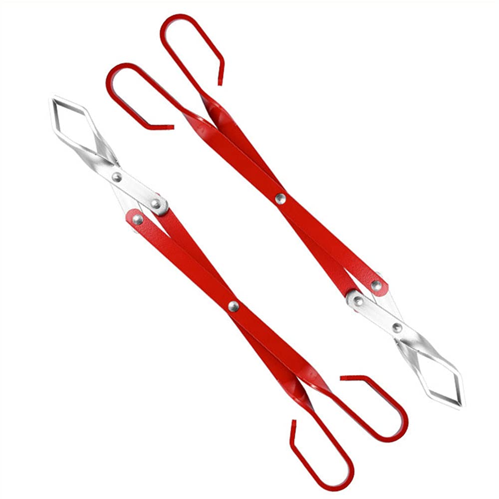 Fireplace Tongs Set of 2 - Heavy Duty Fire Pit Tools for Camping, BBQ, Grill & Outdoor Fireplace - Perfect for Marshmallow Roasting, Log Adjusting & Ash Cleaning