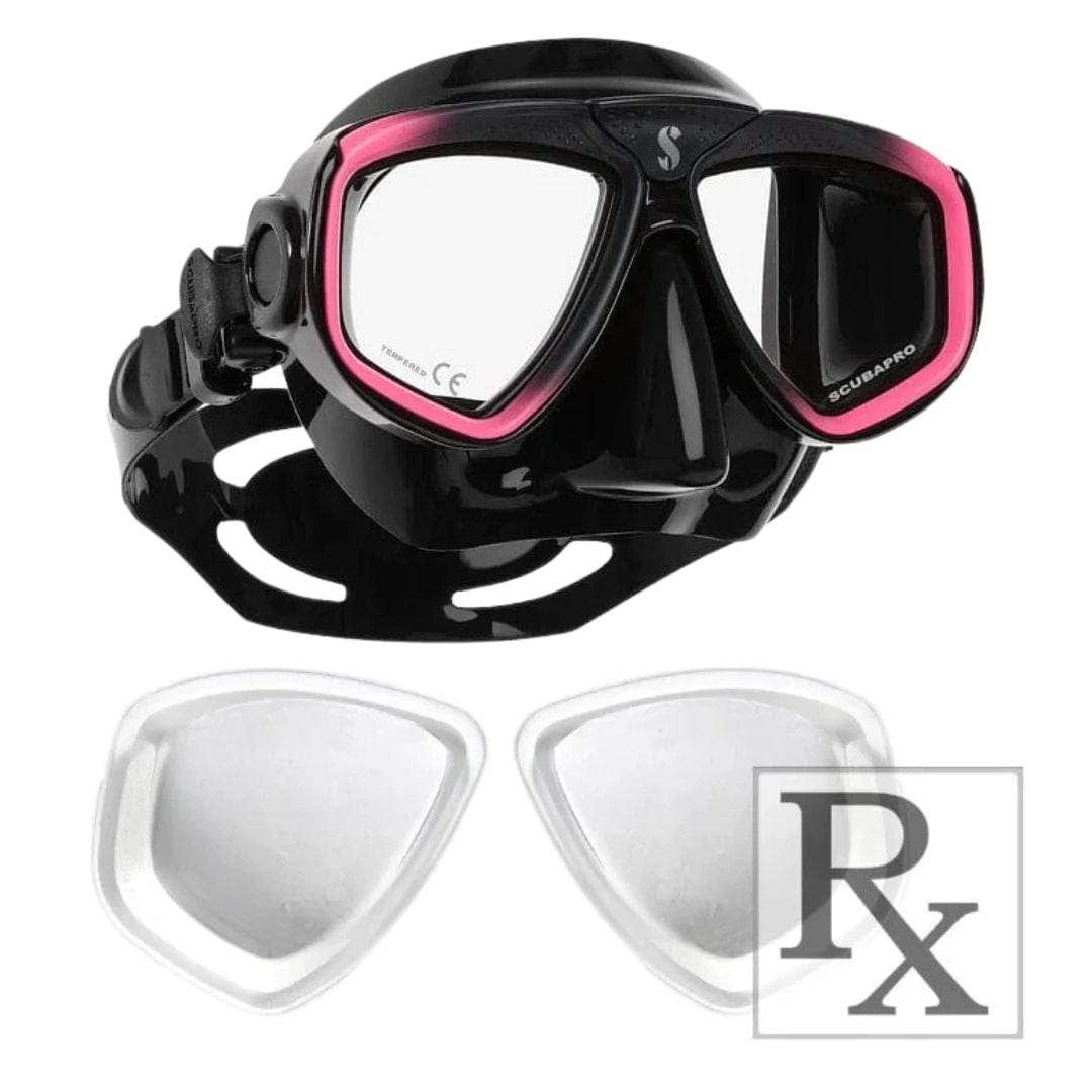 ScubaPro Zoom Prescription Dive Mask - Anti-Fog Scuba & Snorkeling Gear for Clear Underwater Vision - Perfect for Ocean Adventures, Pool Training, and Marine Exploration
