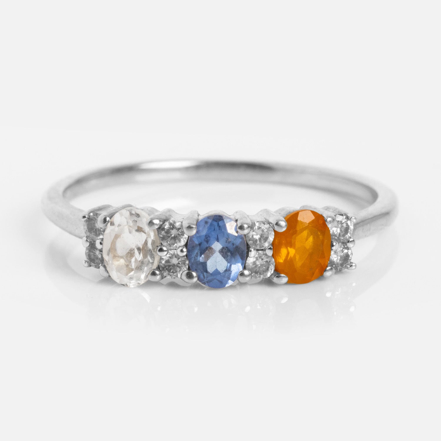 Personalized Acrostic Oval Gemstone Ring - Custom Name Birthstone Jewelry for Women, Perfect Gift for Anniversary, Birthday & Valentine's Day