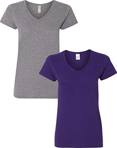 (1) Graphite Heather + (1) Purple