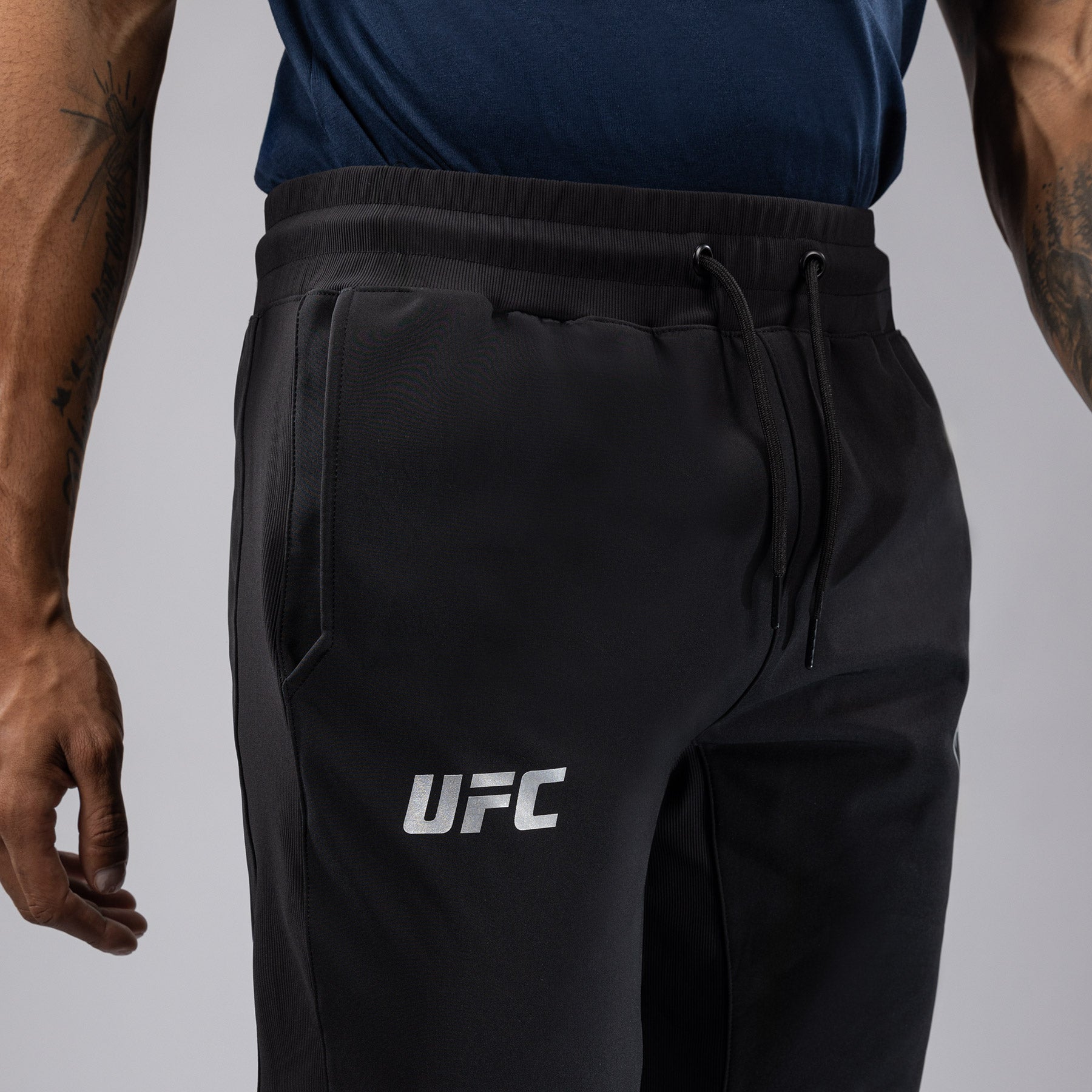 Venum UFC Fusion Fight Week Men's Training Pants - Black | MMA & Boxing Workout Gear for Fighters & Athletes