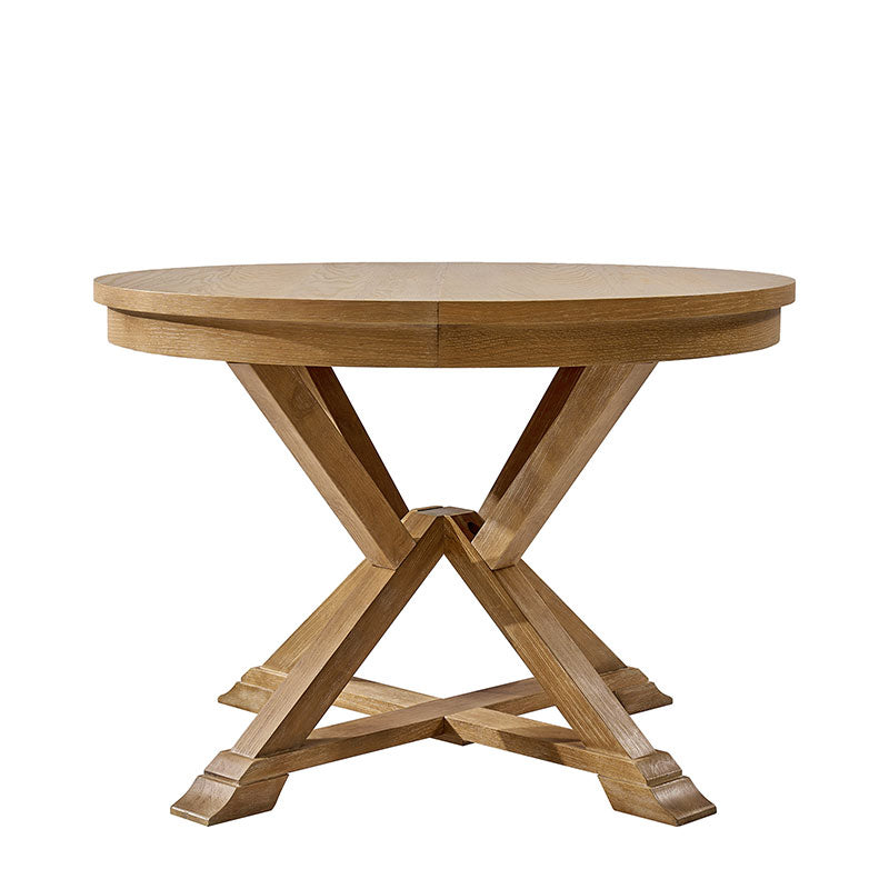Extendable Round Dining Table - Traditional Israeli Design for Small Spaces | Perfect for Family Gatherings & Dinner Parties