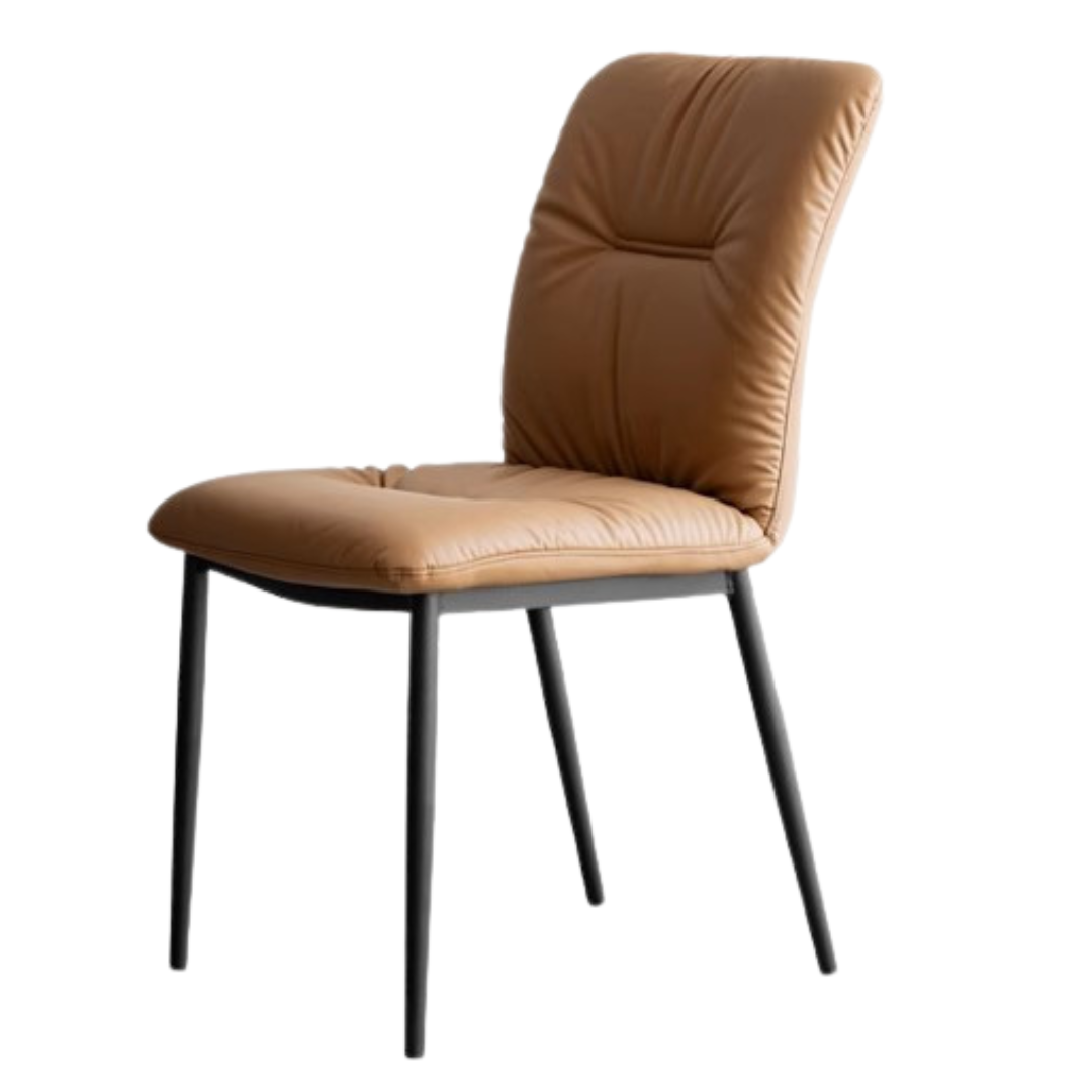 Premium Organic Leather Soft Chairs - Set of 4 for Living Room, Dining Room & Office - Comfortable Modern Seating Furniture for Home & Workspace