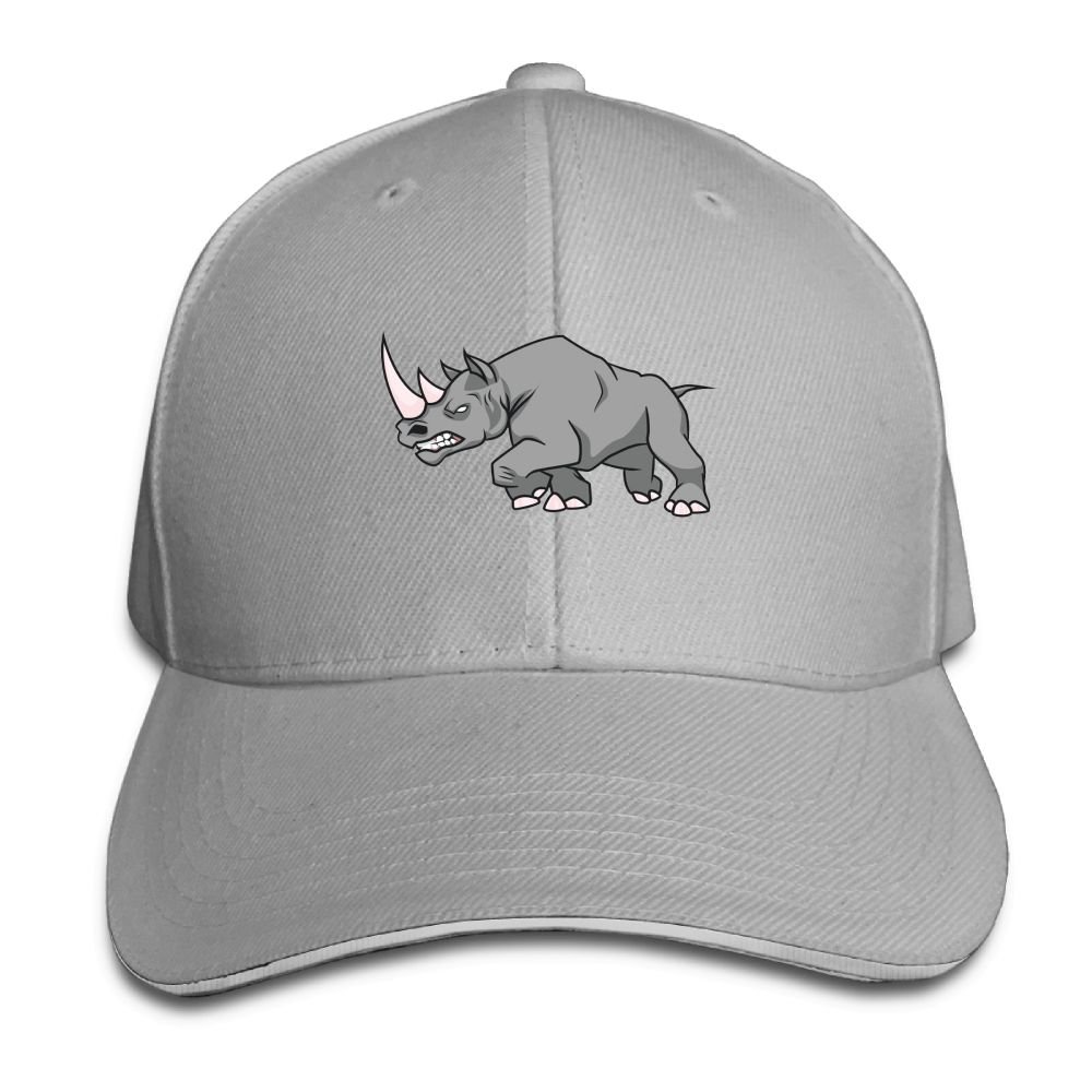 Angry Rhino Adjustable Unisex Baseball Cap - Cool Sandwich Design for Men & Women | Perfect for Outdoor Sports, Casual Wear & Street Fashion