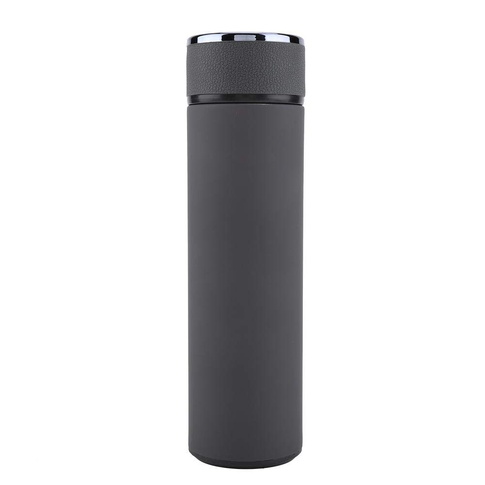 Fdit Stainless Steel Vacuum Insulated Water Bottle - 20oz Leakproof Thermos for Hot & Cold Drinks - Ideal for Tea, Coffee, Travel, Office & Gym (Grey)