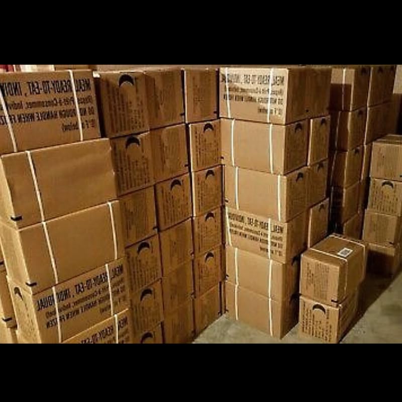 **Genuine US Military MRE Meals Ready to Eat - A & B Bundle Cases (2025-2026 Inspection) - Emergency Food Supply with Heater for Camping, Survival & Outdoor Adventures**
