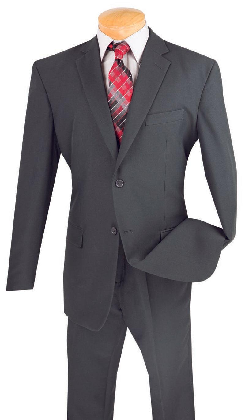 Premium Men's Charcoal Gray 2-Piece Suit Set - Slim Fit Business Formal Attire for Weddings, Interviews & Office Wear