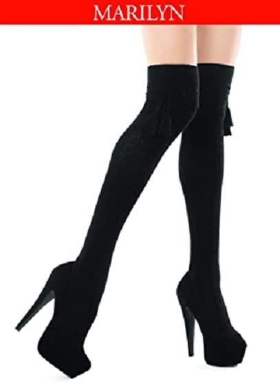 Marilyn Over The Knee High Socks - Cable Knit Boot Leg Warmers Stockings for Women - Winter Fashion & European Style - Perfect for Cold Weather, Outfits with Boots and Layered Looks