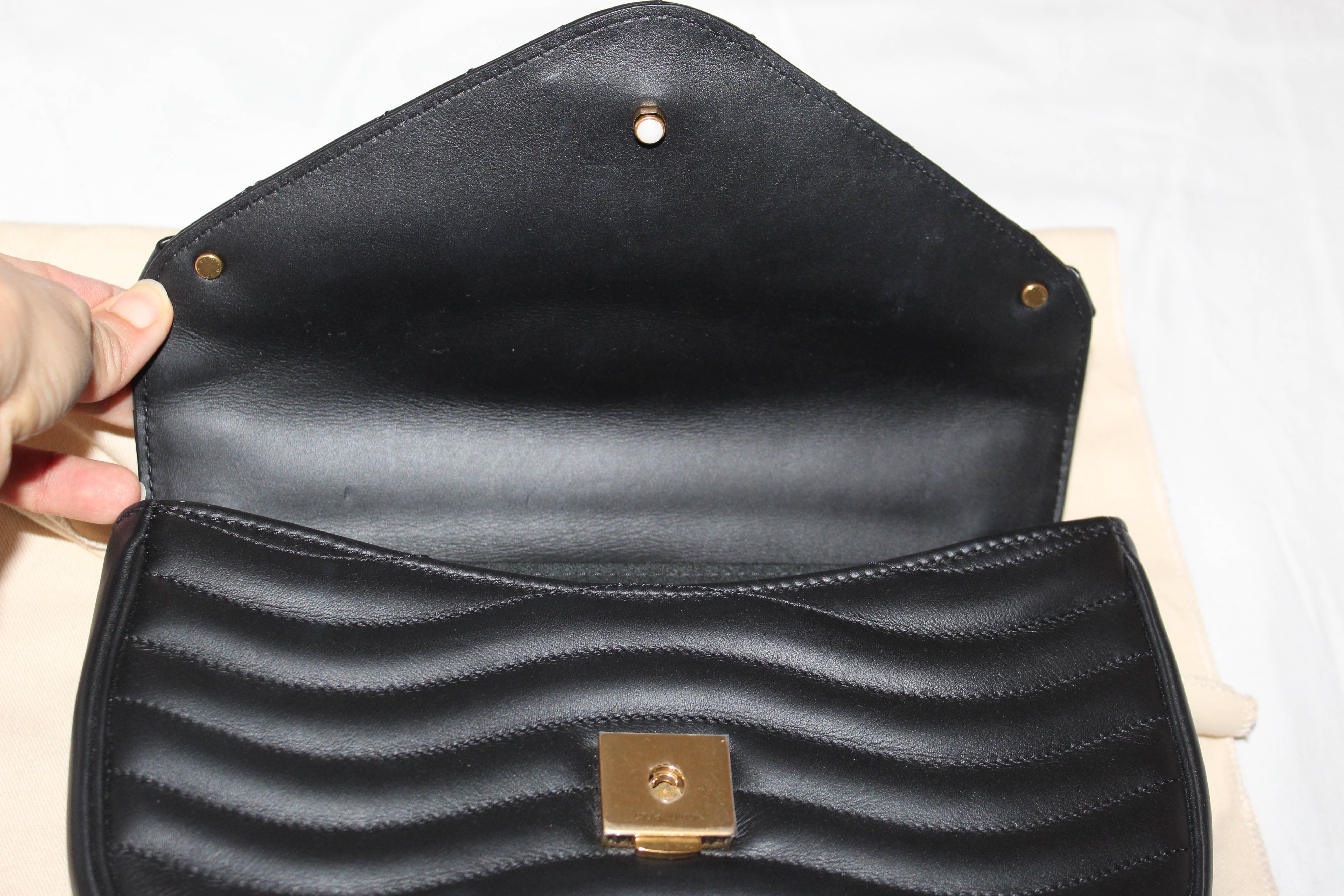 Authentic Louis Vuitton Black New Wave Chain MM Shoulder Bag - Luxury Designer Handbag for Women, Perfect for Work, Travel & Evening Events