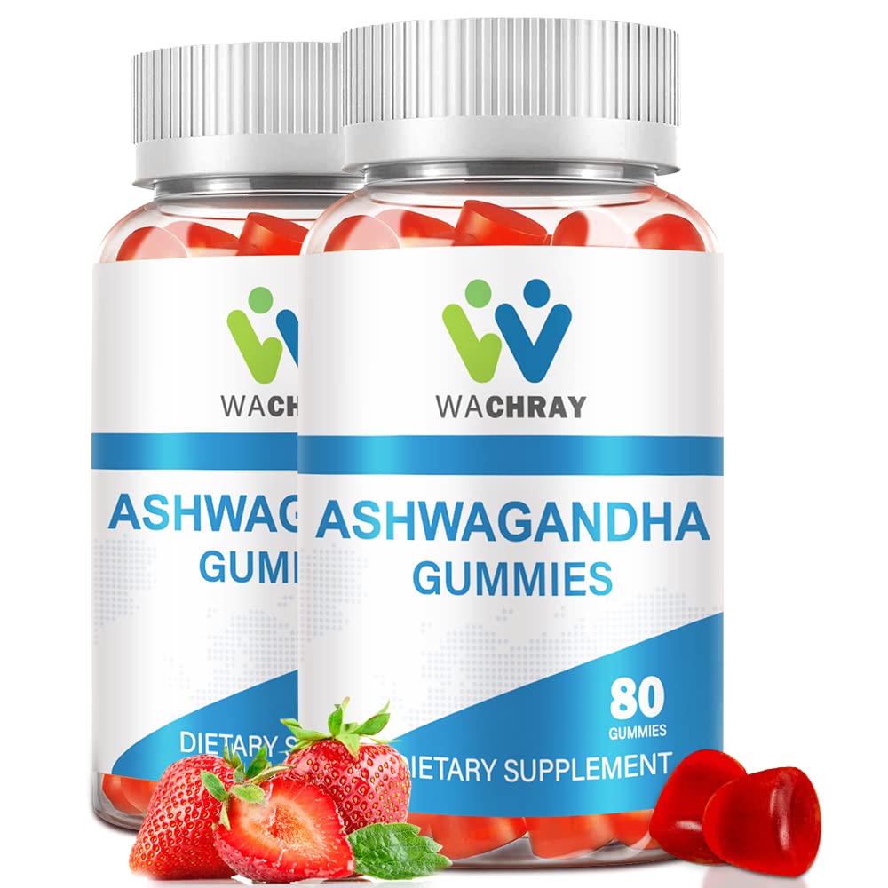 Organic Ashwagandha Gummies (2-Pack) - Stress Relief & Sleep Support Supplement for Men & Women - Natural Mood Booster with Ashwagandha Root Extract - Vegan Gummy Vitamins for Energy & Immunity - Perfect for Daily Wellness & Relaxation